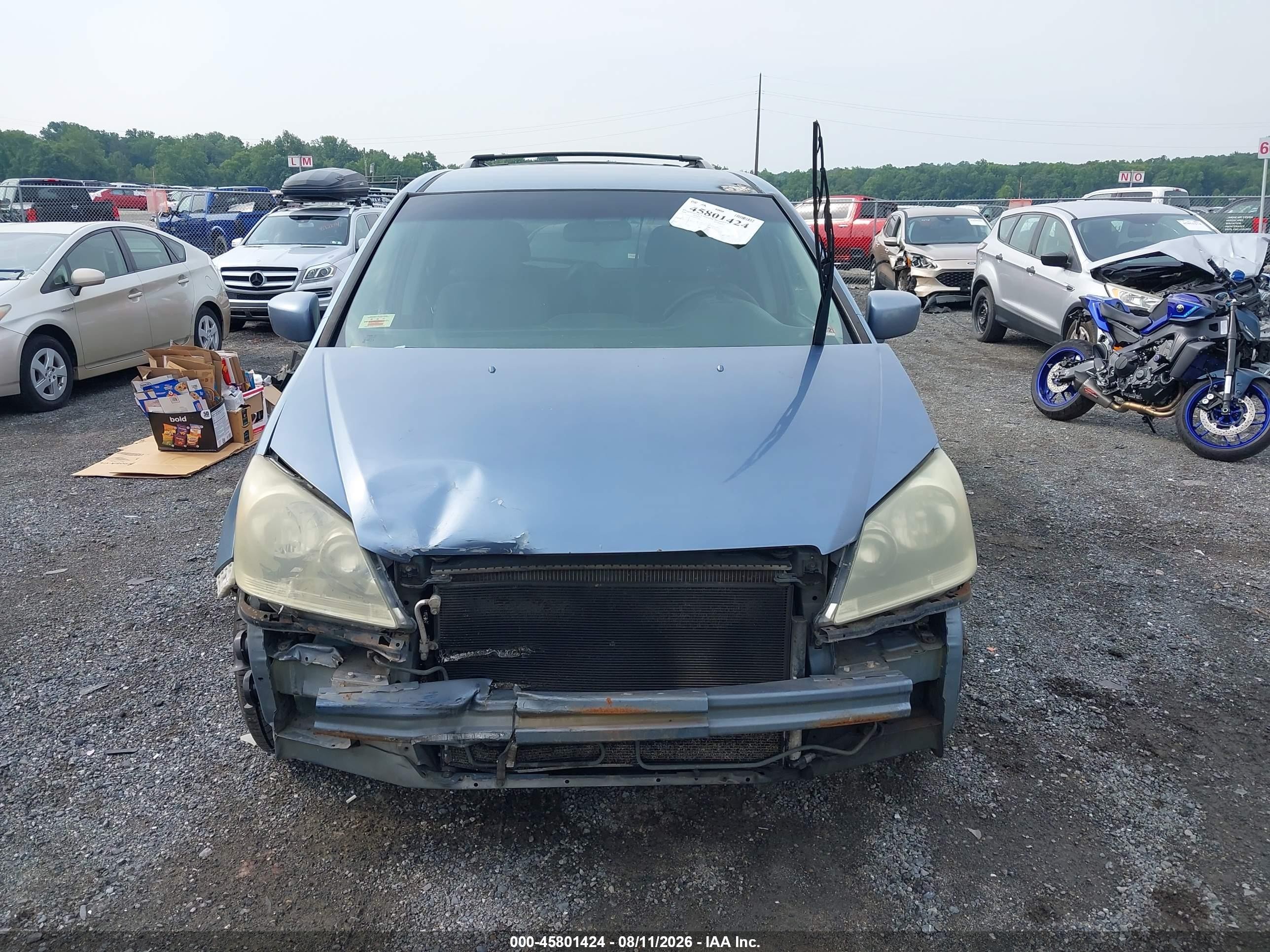 2006 Honda Odyssey Ex Blue vin: 5FNRL38436B060226