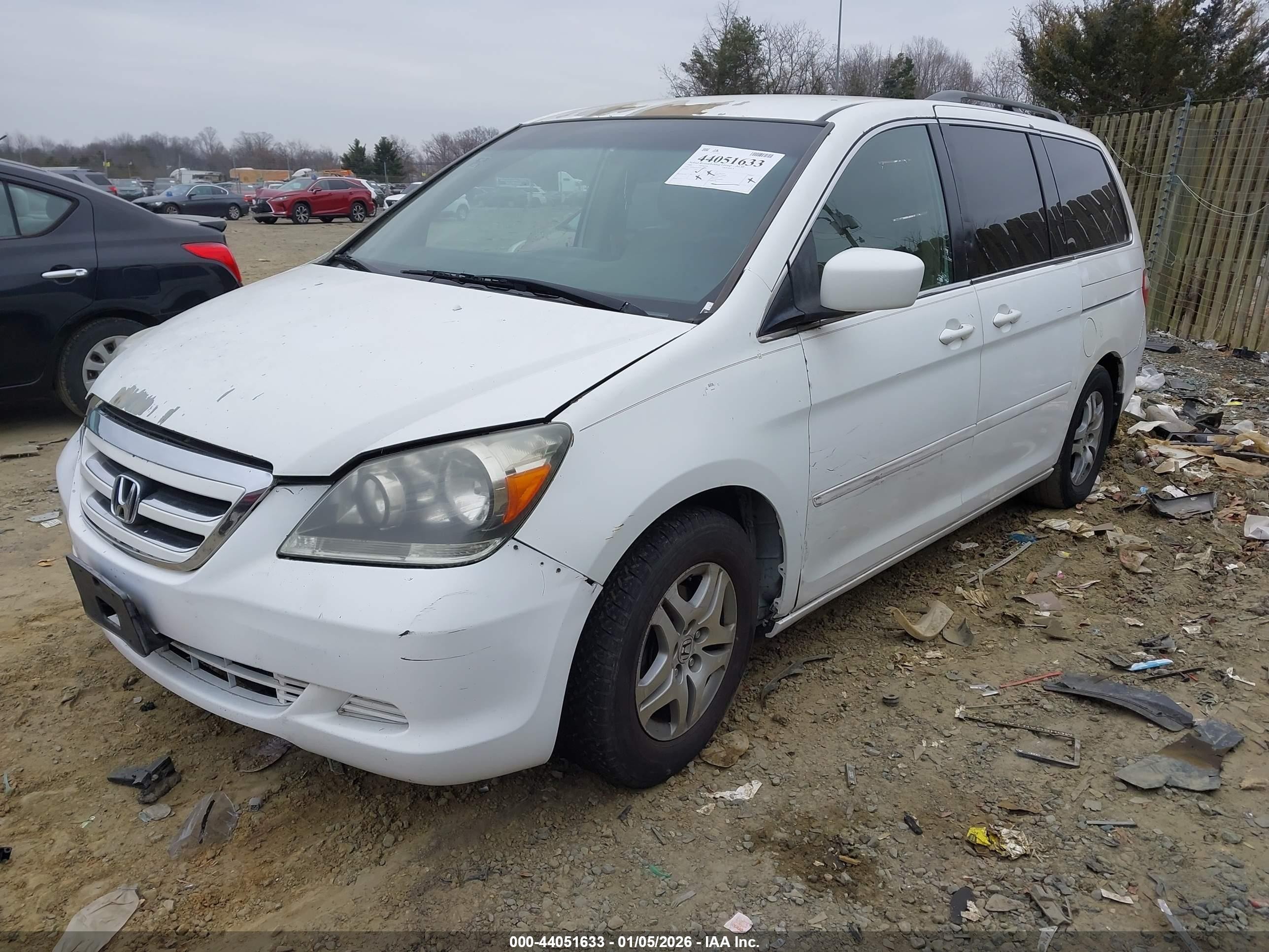 2006 Honda Odyssey Ex Белый vin: 5FNRL38436B459069