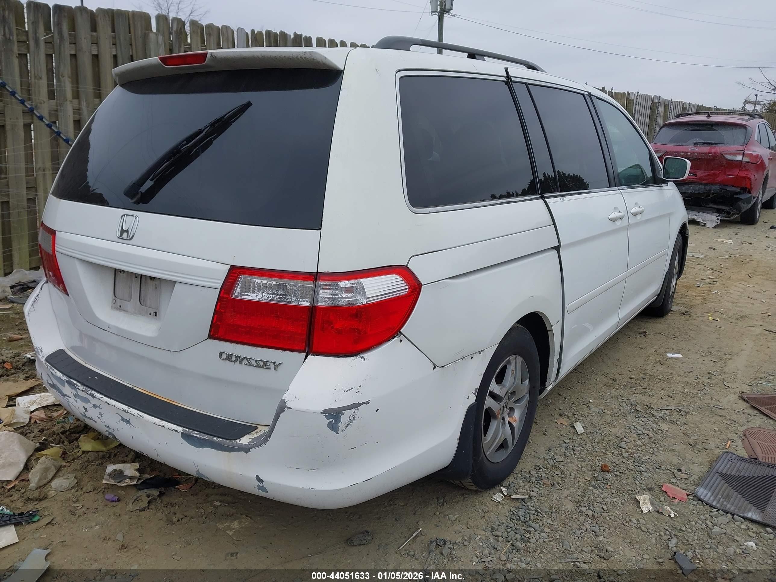 2006 Honda Odyssey Ex Белый vin: 5FNRL38436B459069