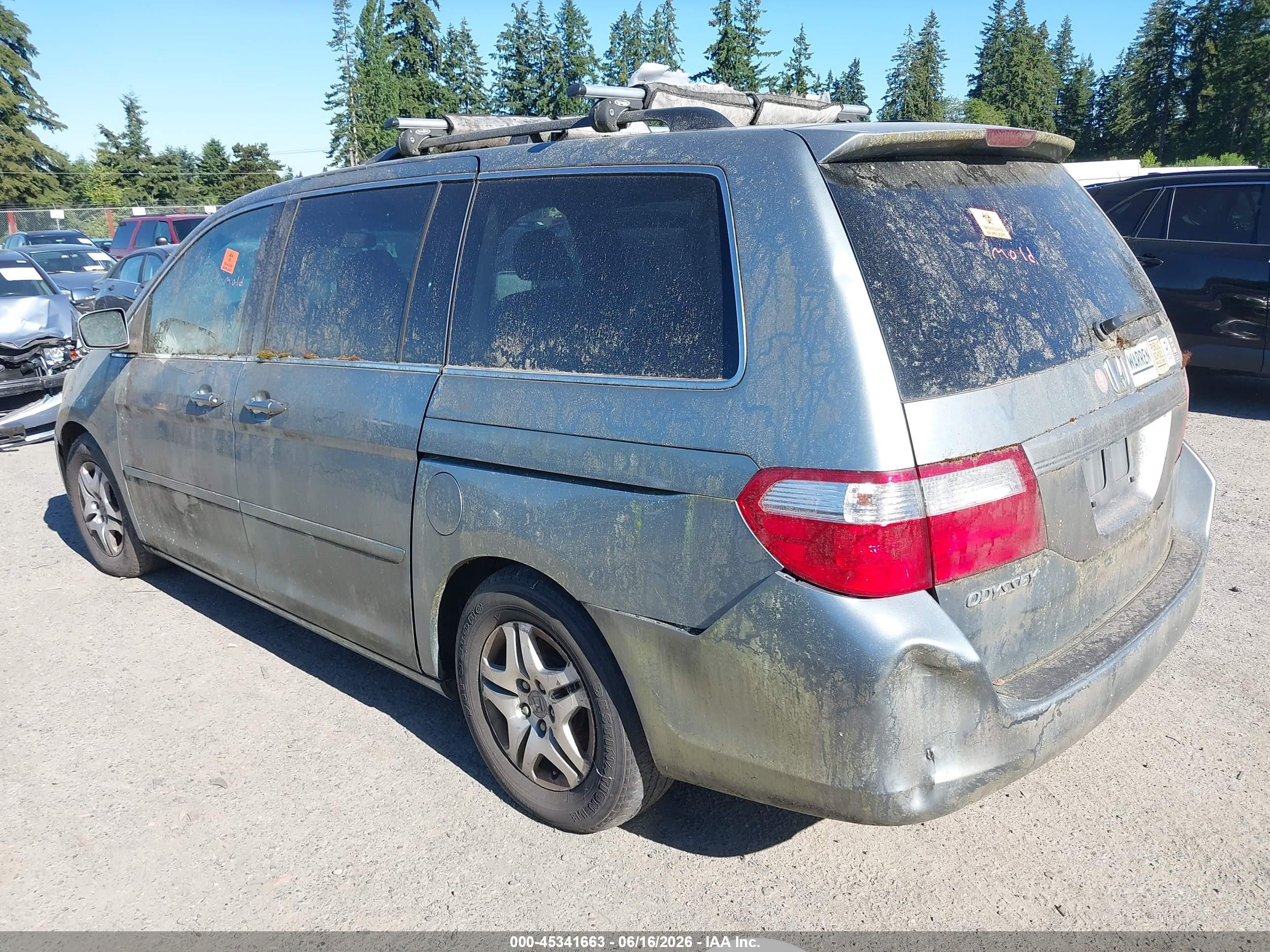 2007 Honda Odyssey Ex Silver vin: 5FNRL38437B000898