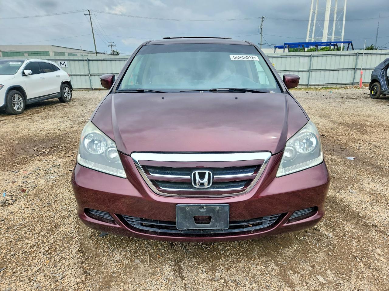 2007 Honda Odyssey Ex Burgundy vin: 5FNRL38437B074144
