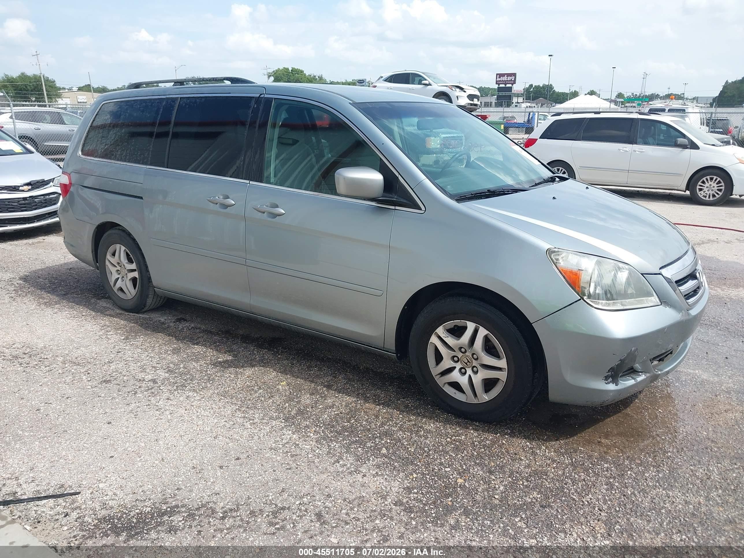 2007 Honda Odyssey Ex Silver vin: 5FNRL38437B100872