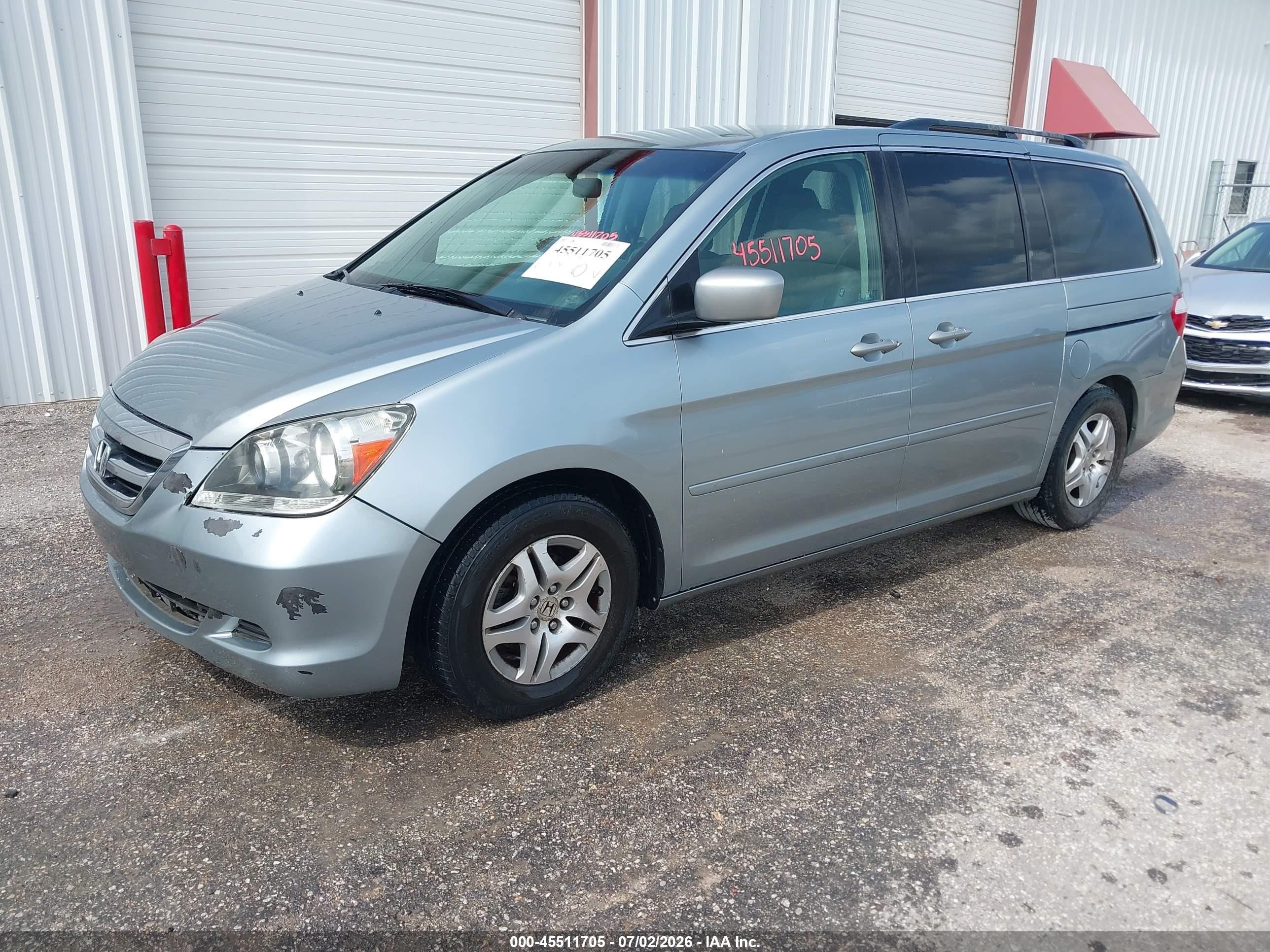 2007 Honda Odyssey Ex Silver vin: 5FNRL38437B100872