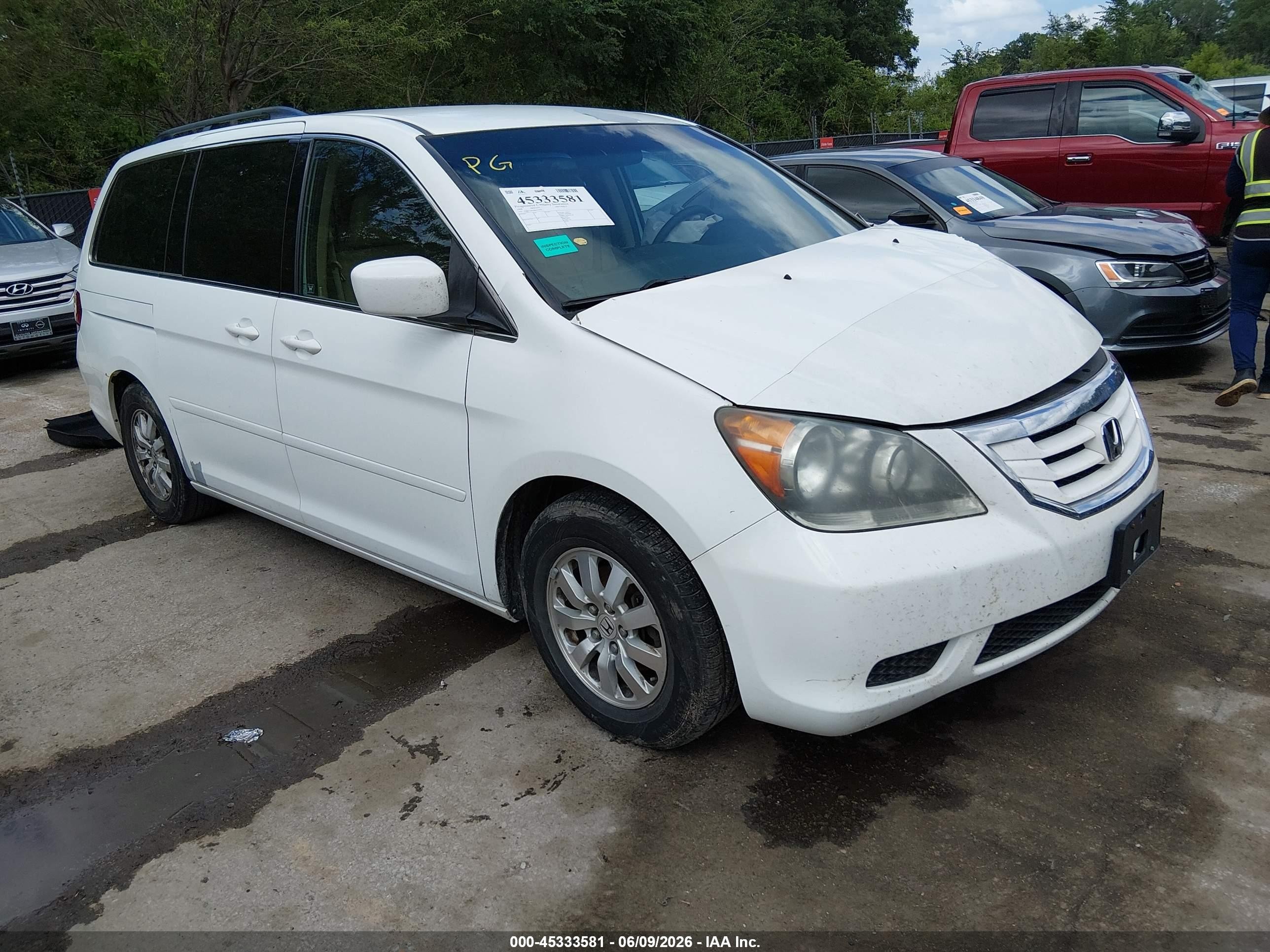 2008 Honda Odyssey Ex White vin: 5FNRL38438B052405