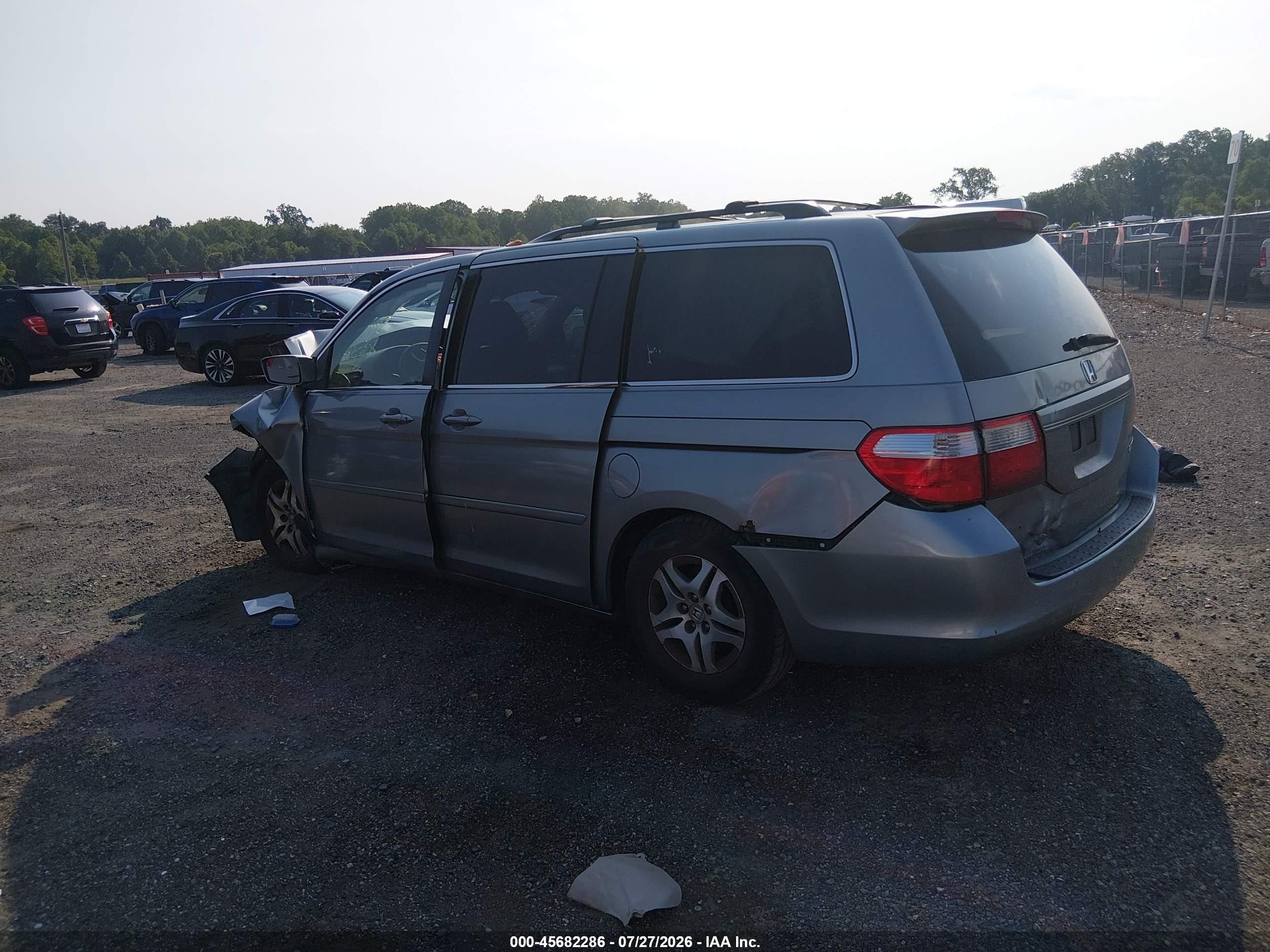 2005 Honda Odyssey Ex Blue vin: 5FNRL38445B046687