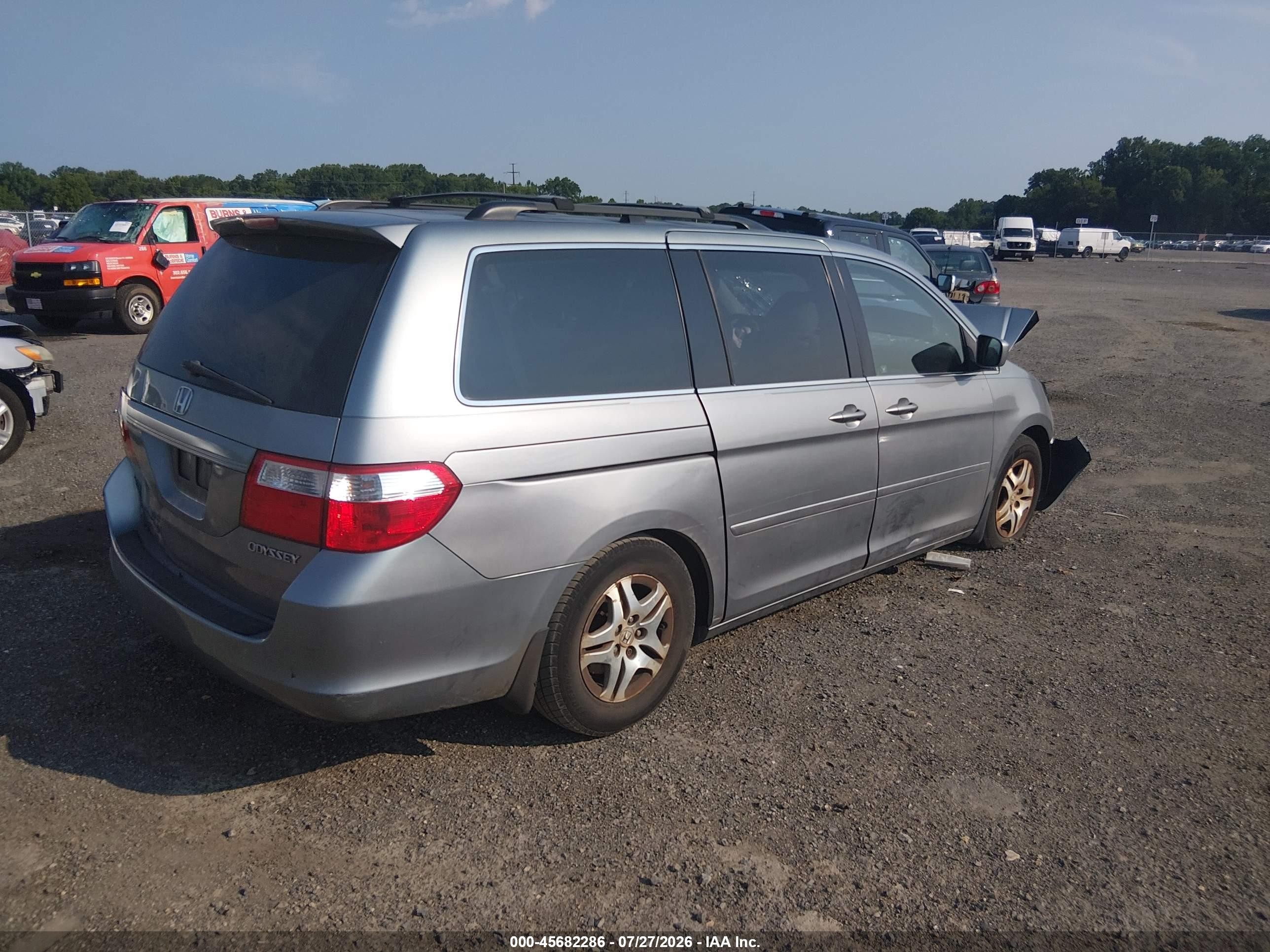2005 Honda Odyssey Ex Blue vin: 5FNRL38445B046687