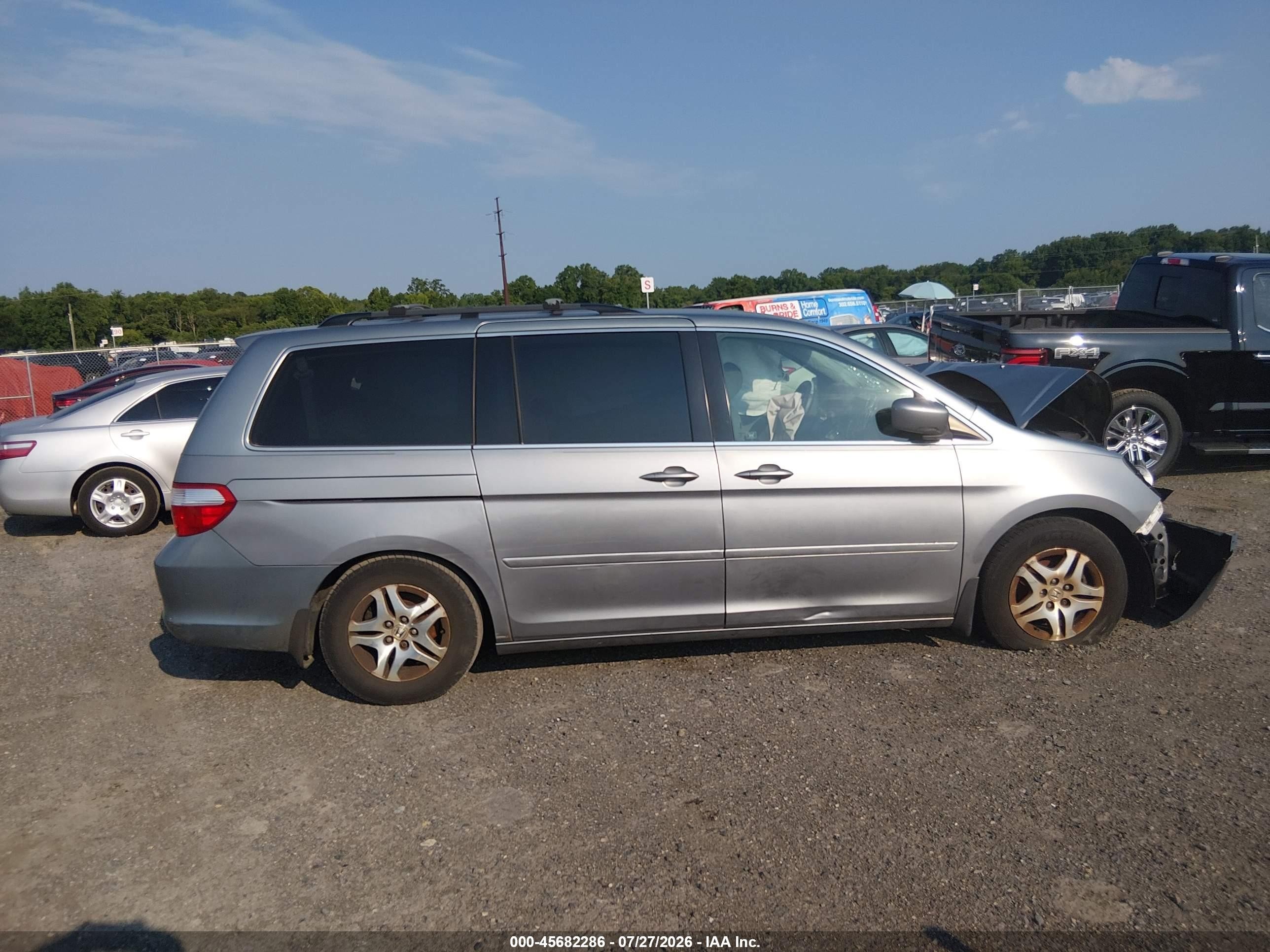 2005 Honda Odyssey Ex Blue vin: 5FNRL38445B046687