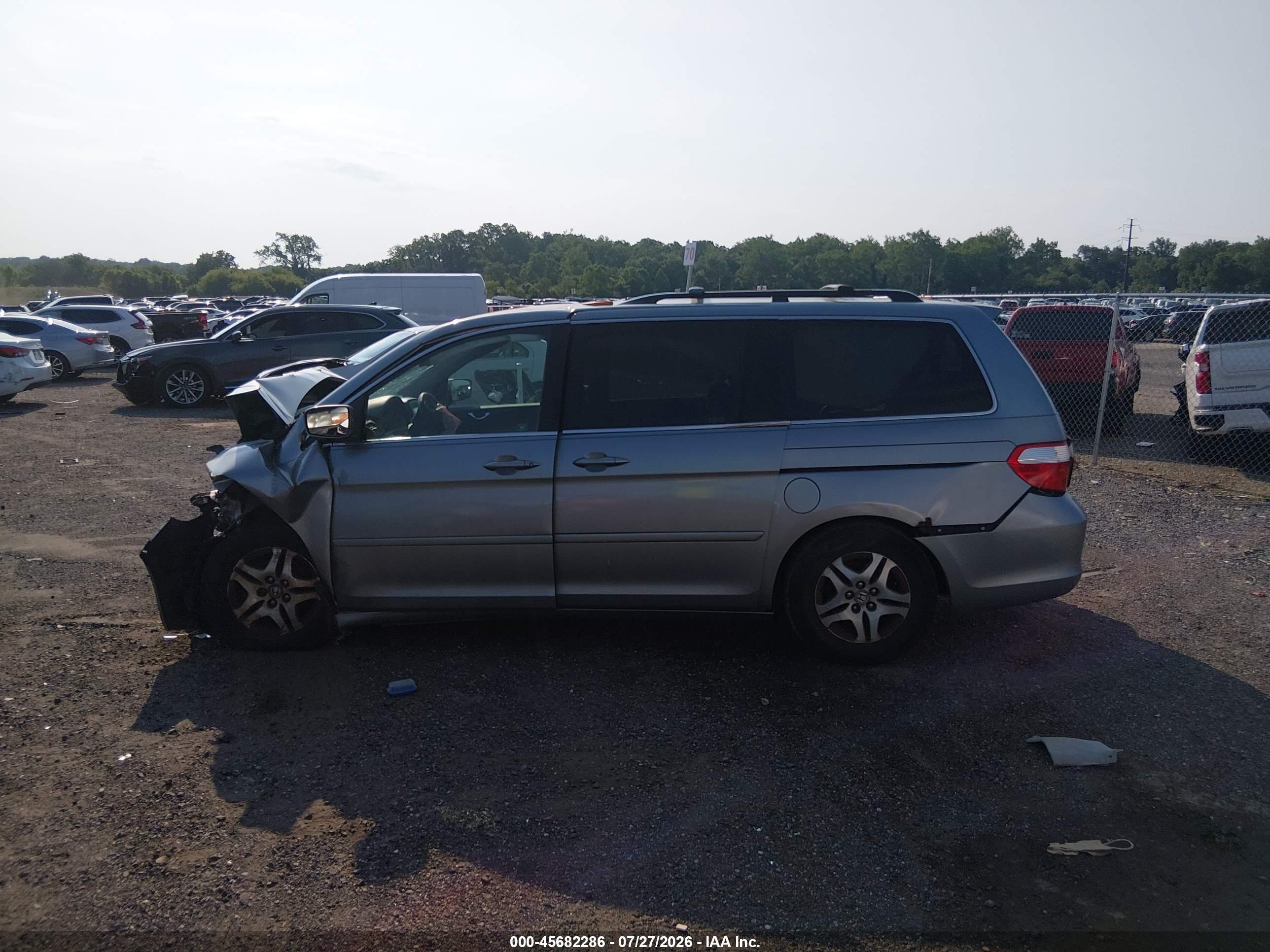 2005 Honda Odyssey Ex Blue vin: 5FNRL38445B046687