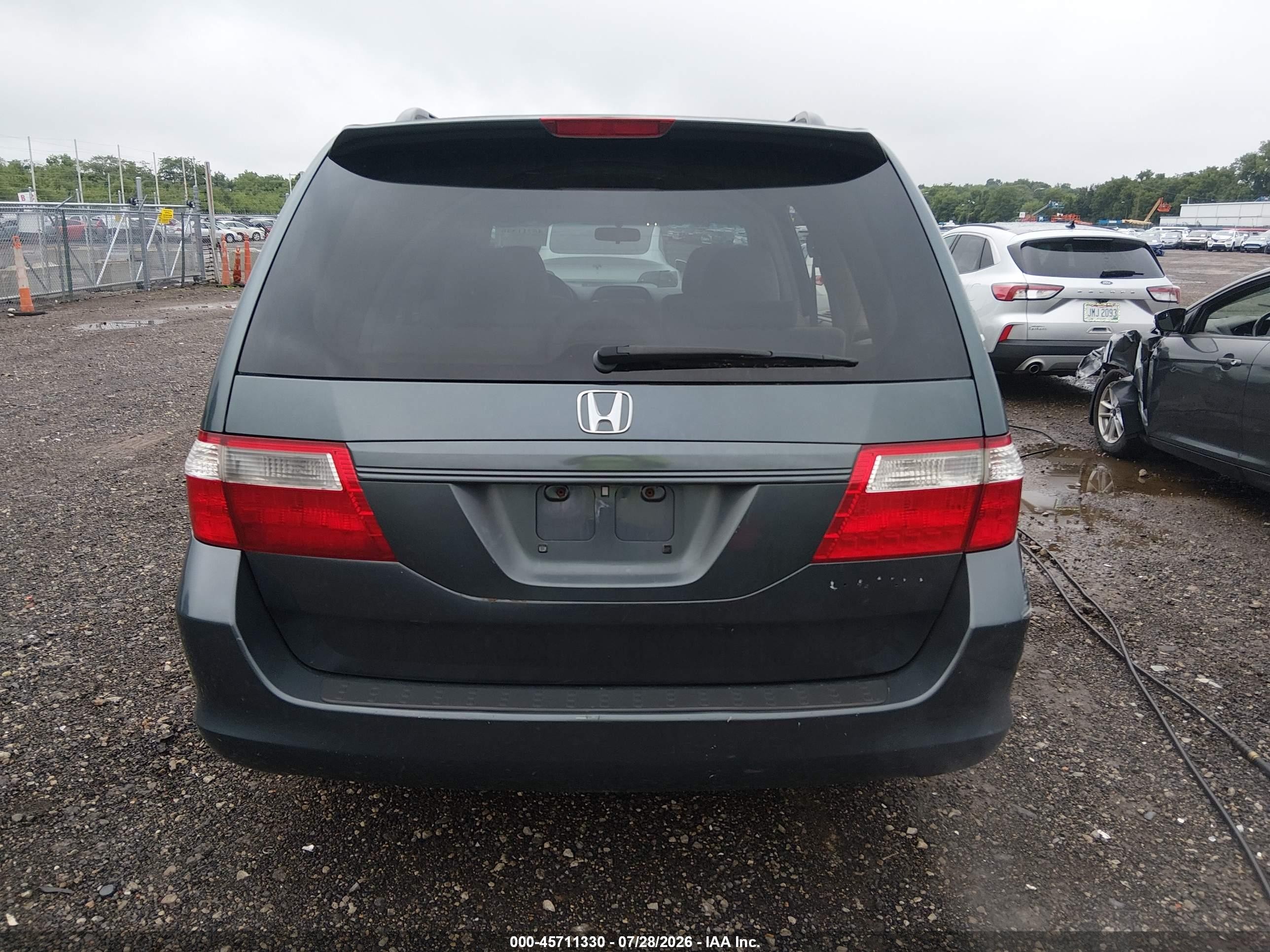 2005 Honda Odyssey Ex Gray vin: 5FNRL38445B116446
