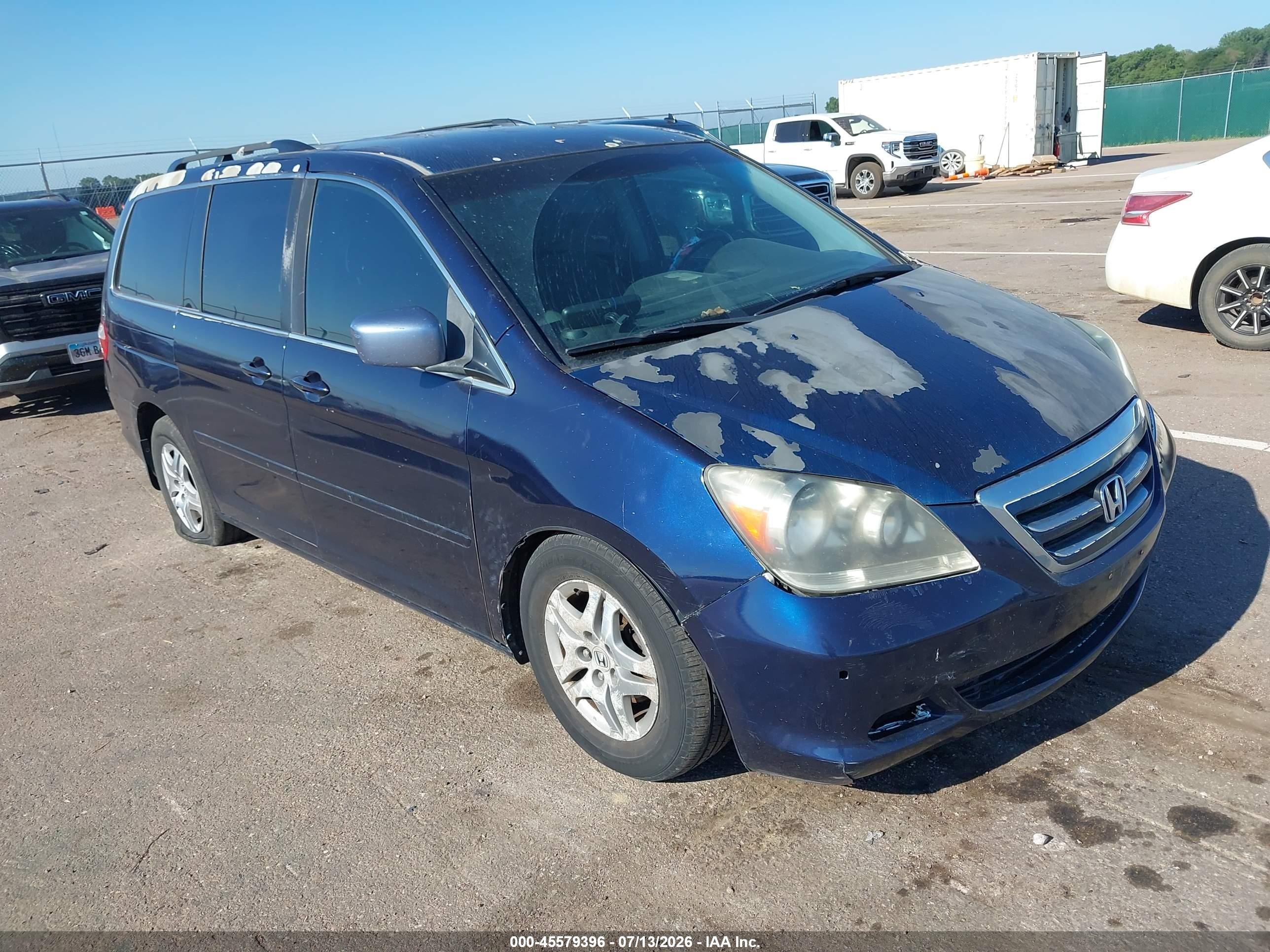 2006 Honda Odyssey Ex Blue vin: 5FNRL38446B077634