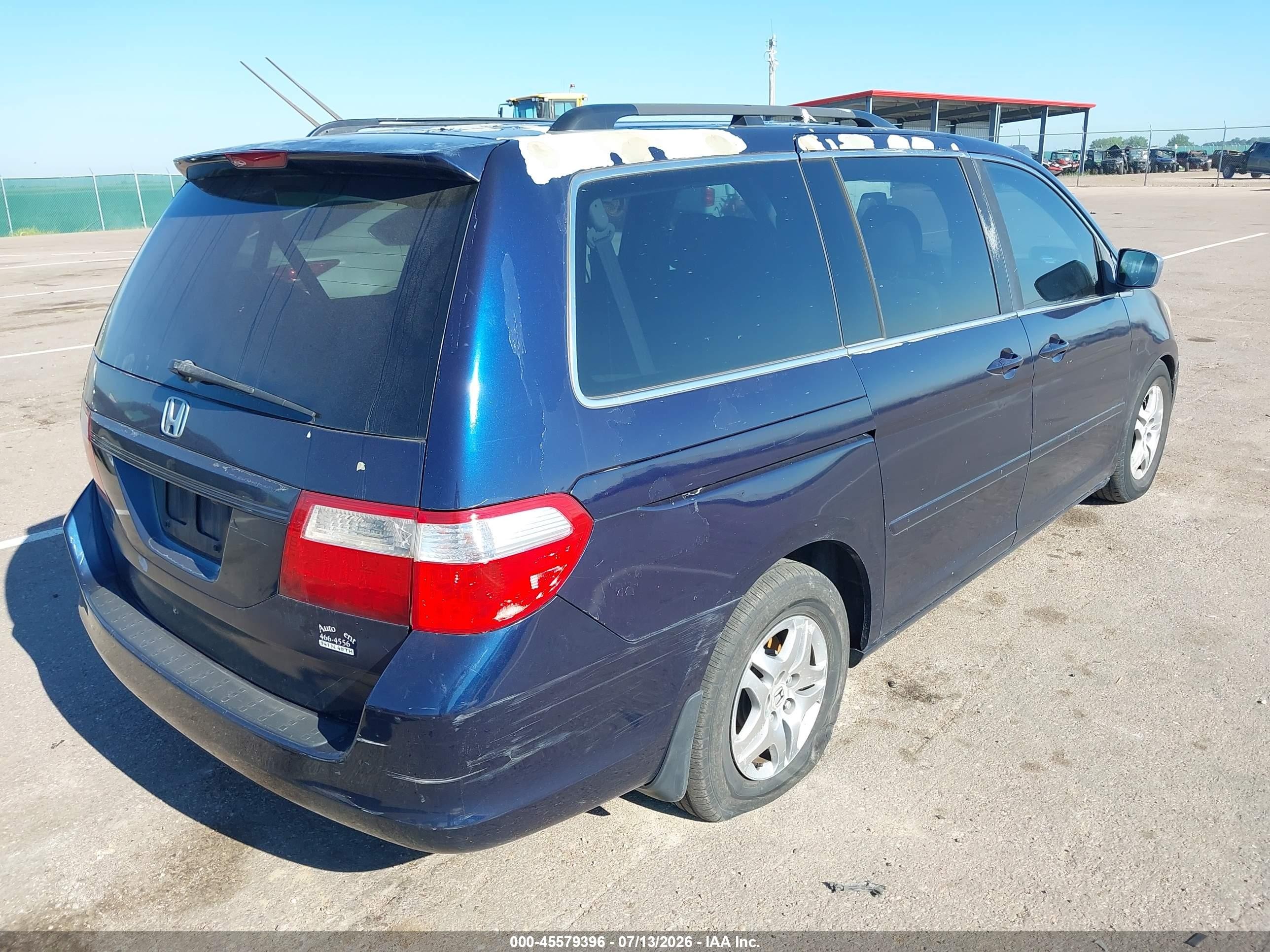 2006 Honda Odyssey Ex Blue vin: 5FNRL38446B077634