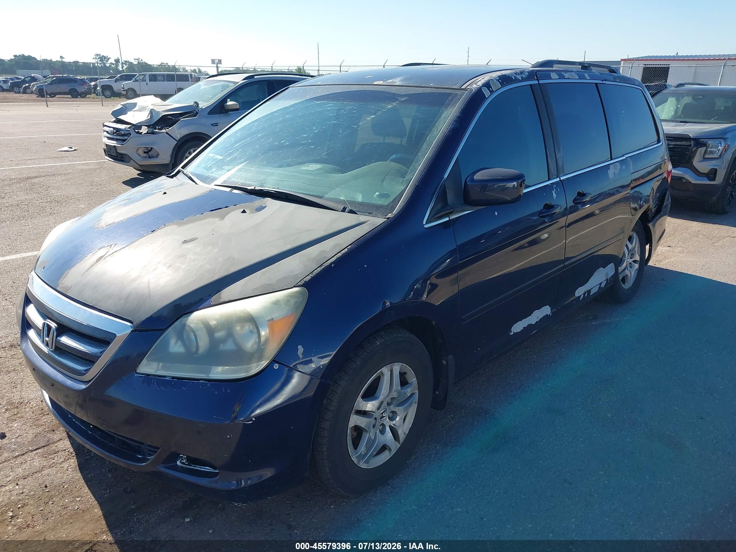 2006 Honda Odyssey Ex Blue vin: 5FNRL38446B077634