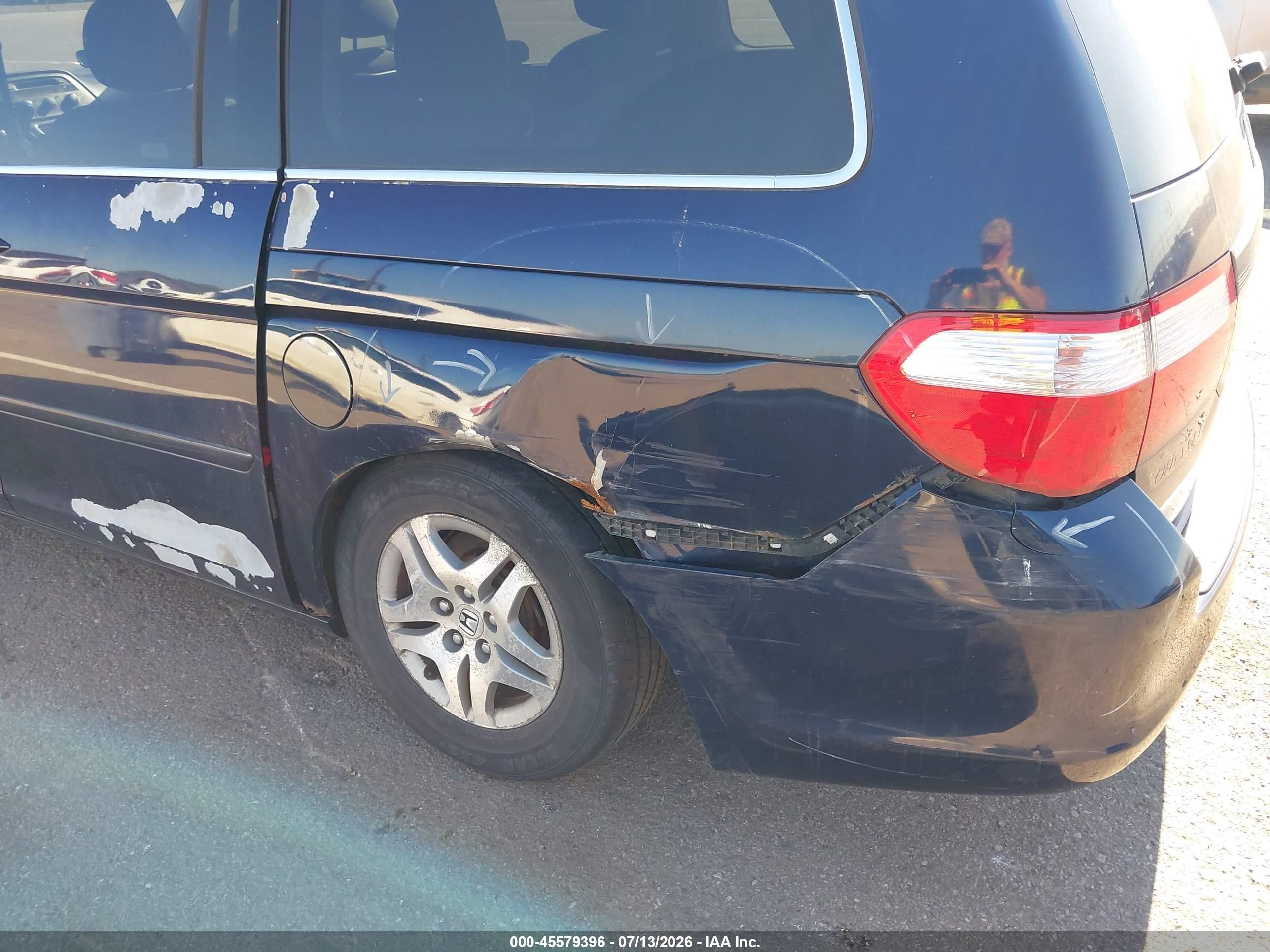2006 Honda Odyssey Ex Blue vin: 5FNRL38446B077634