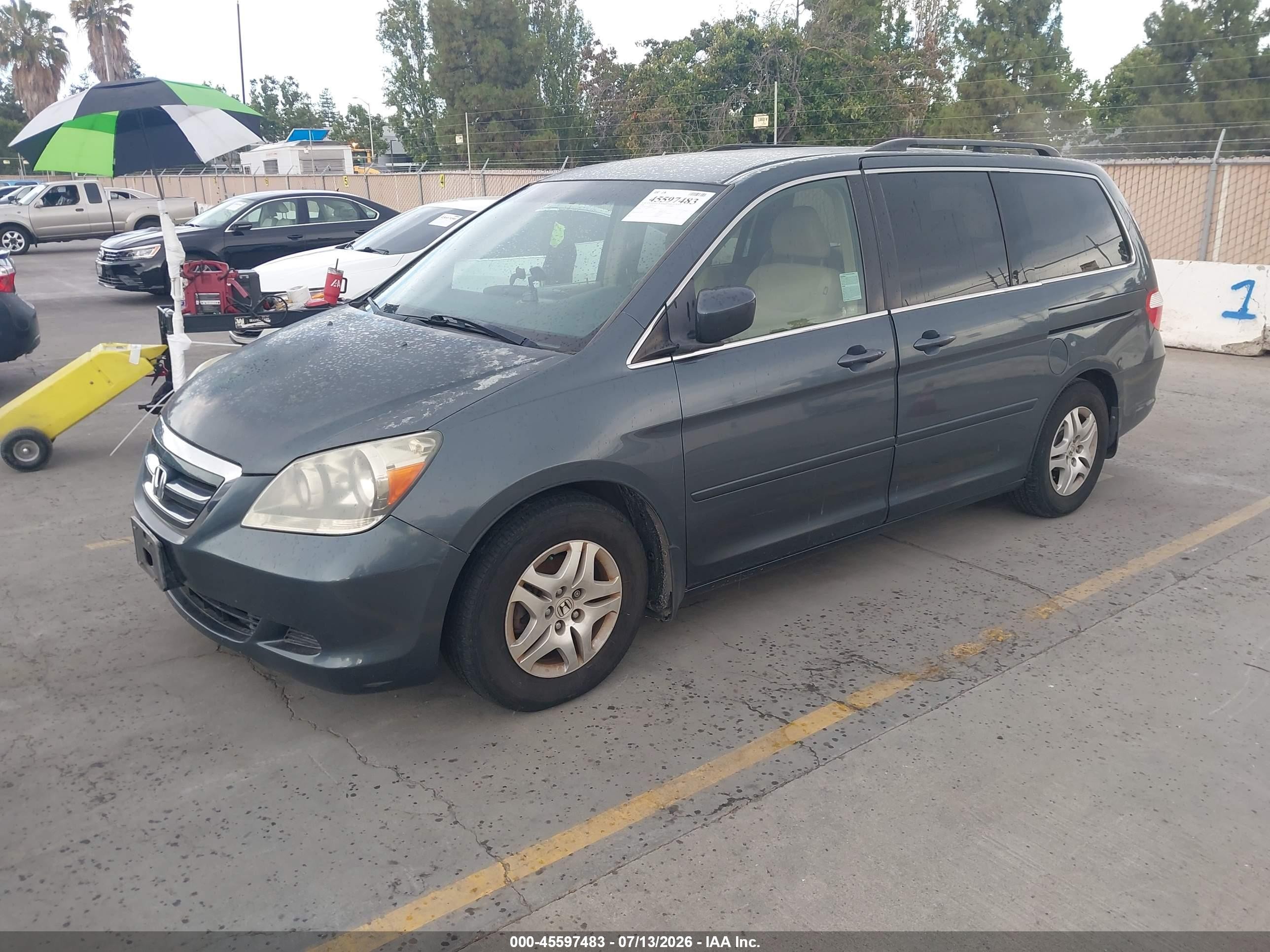 2006 Honda Odyssey Ex Зеленый vin: 5FNRL38446B400290