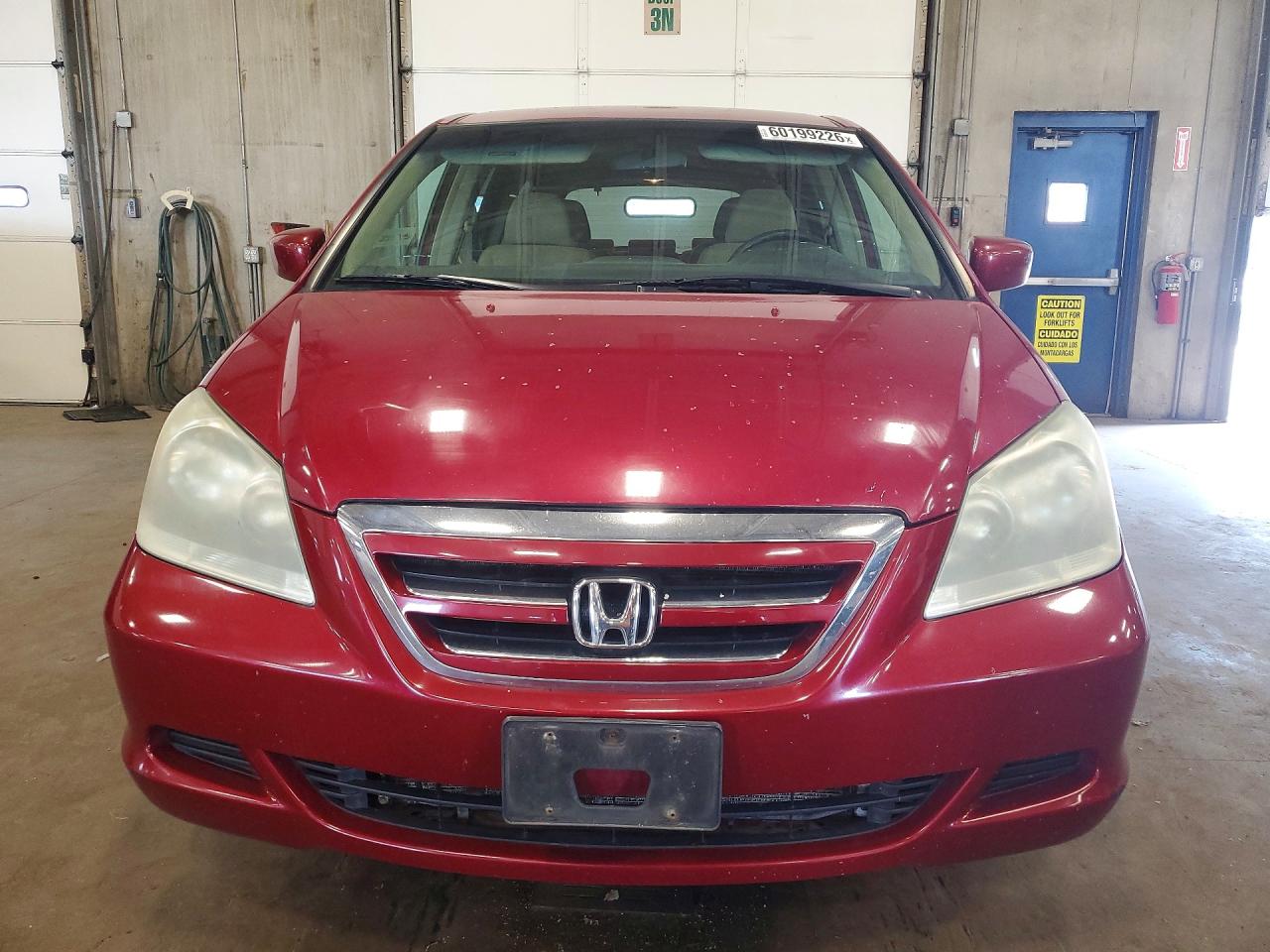 2006 Honda Odyssey Ex Red vin: 5FNRL38446B404713