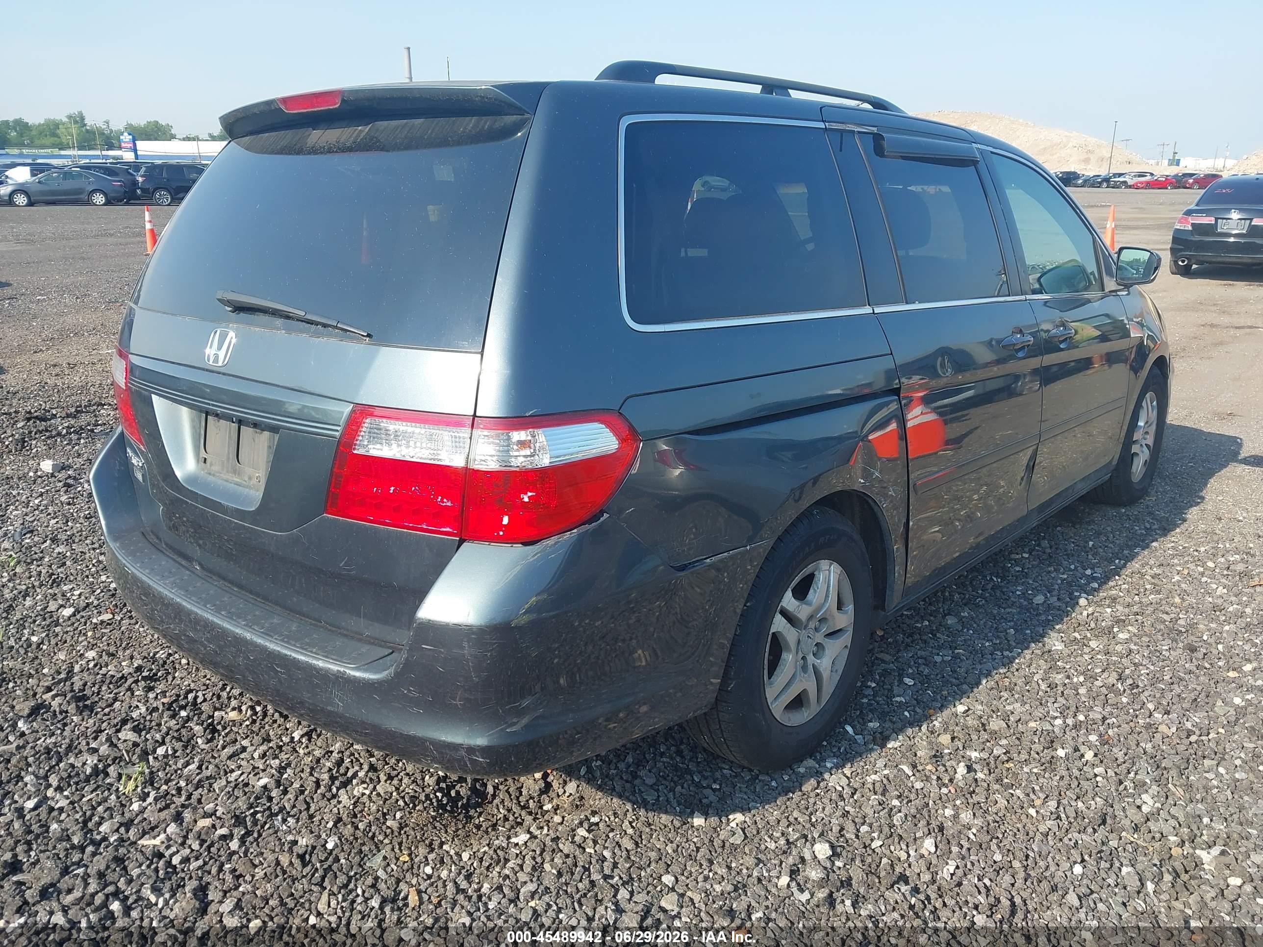 2006 Honda Odyssey Ex Gray vin: 5FNRL38446B406929