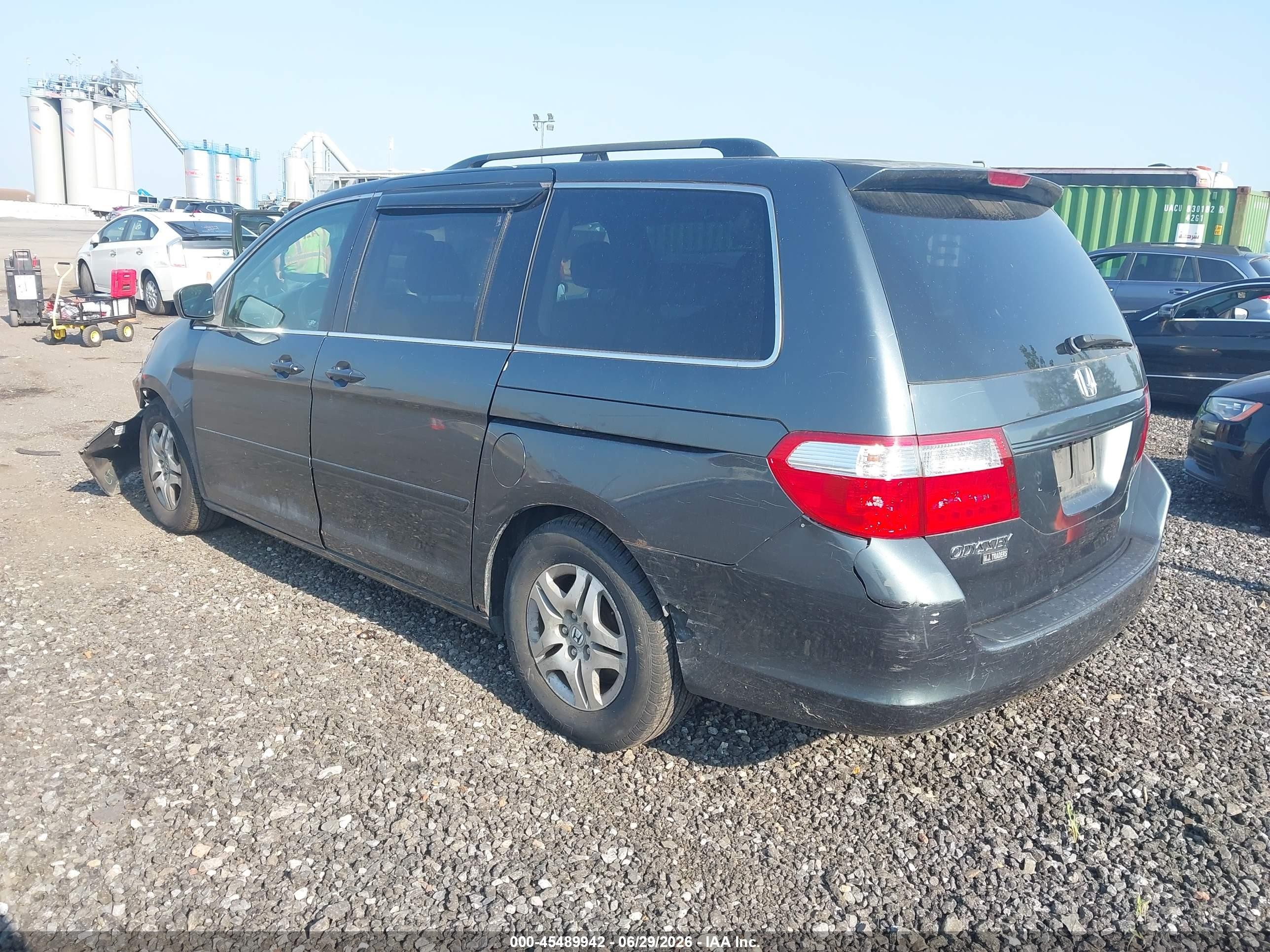 2006 Honda Odyssey Ex Gray vin: 5FNRL38446B406929