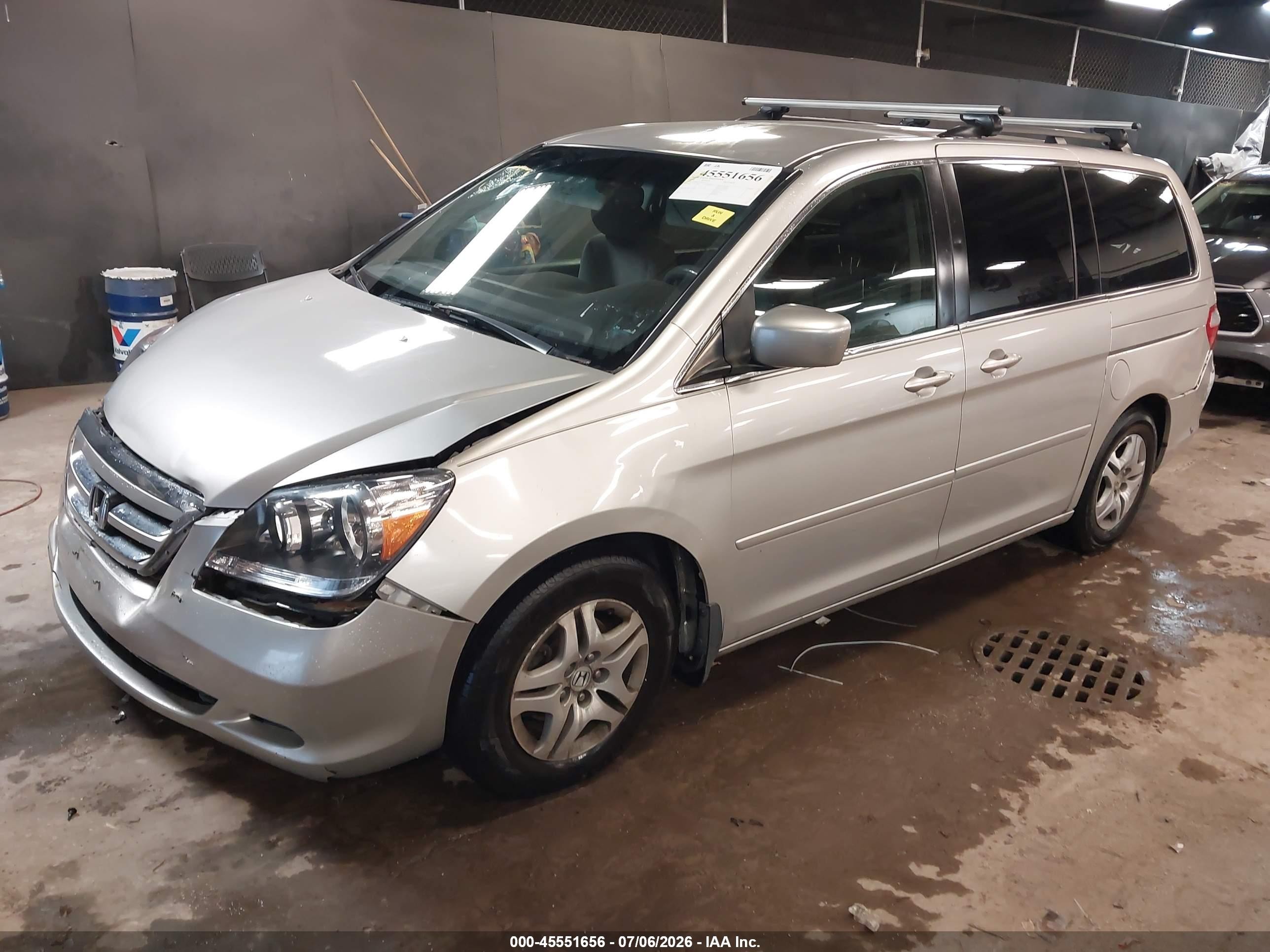 2006 Honda Odyssey Ex Серебряный vin: 5FNRL38446B436321