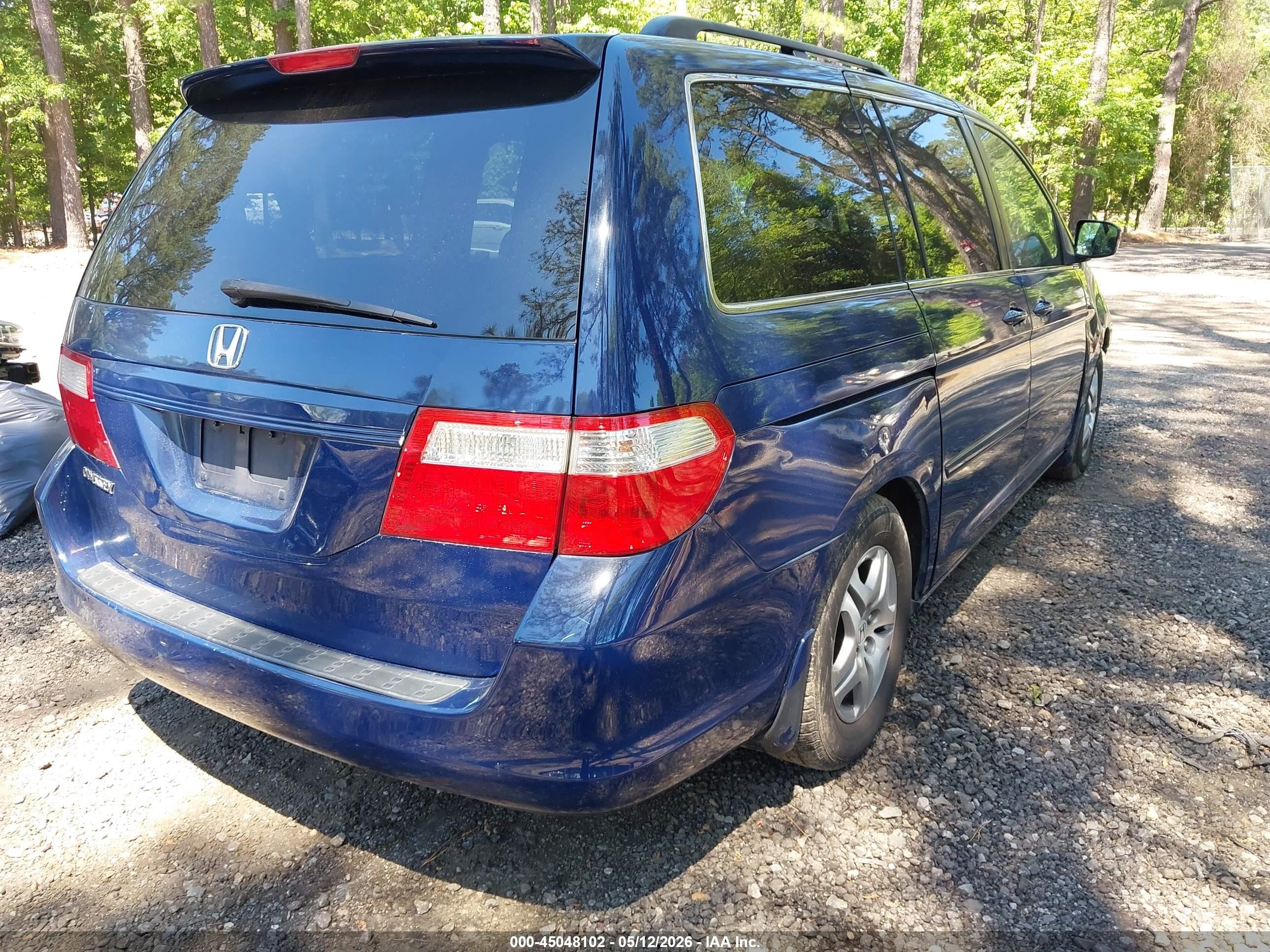 2007 Honda Odyssey Ex Blue vin: 5FNRL38447B031657