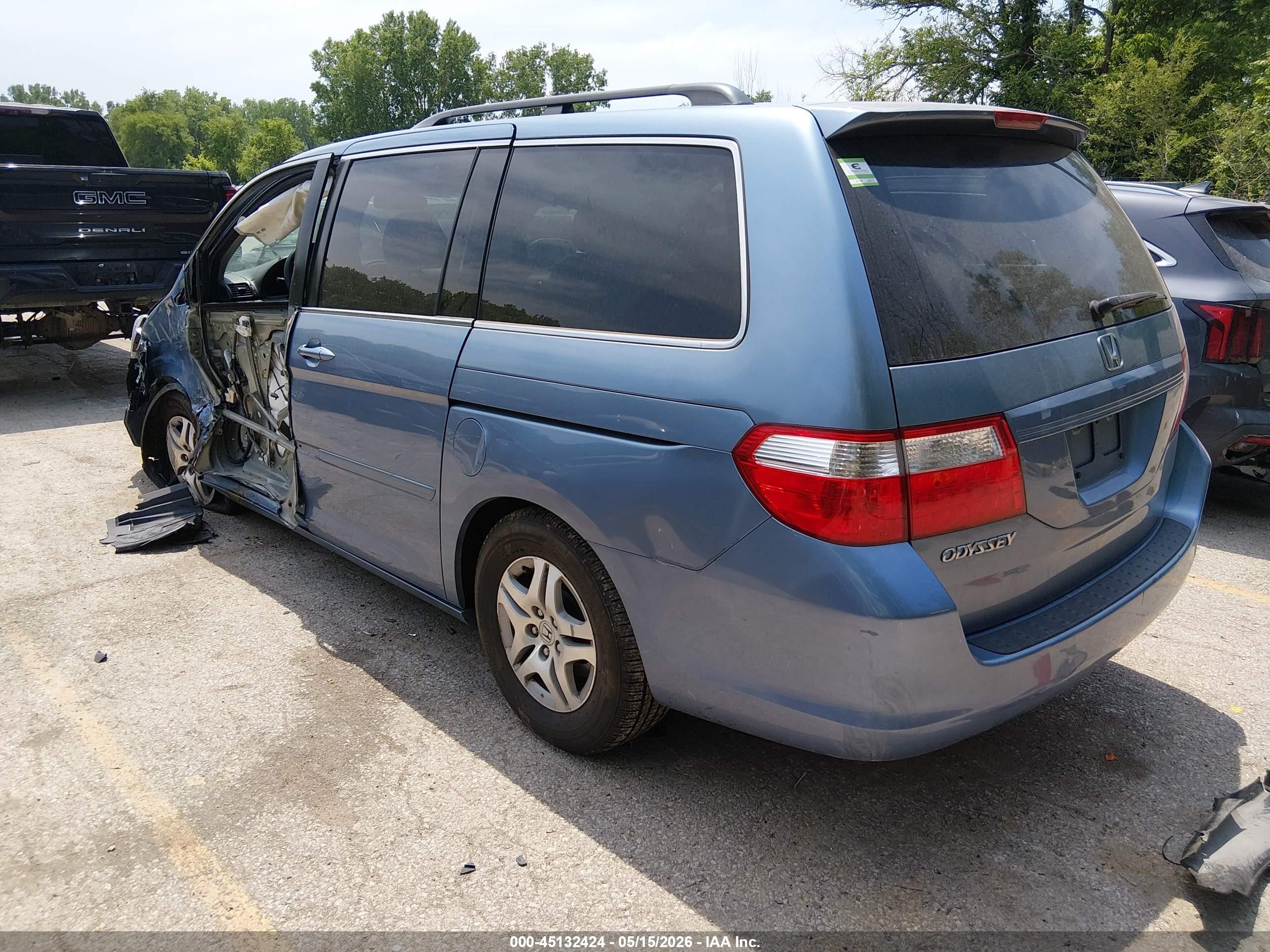 2007 Honda Odyssey Ex Blue vin: 5FNRL38447B078235