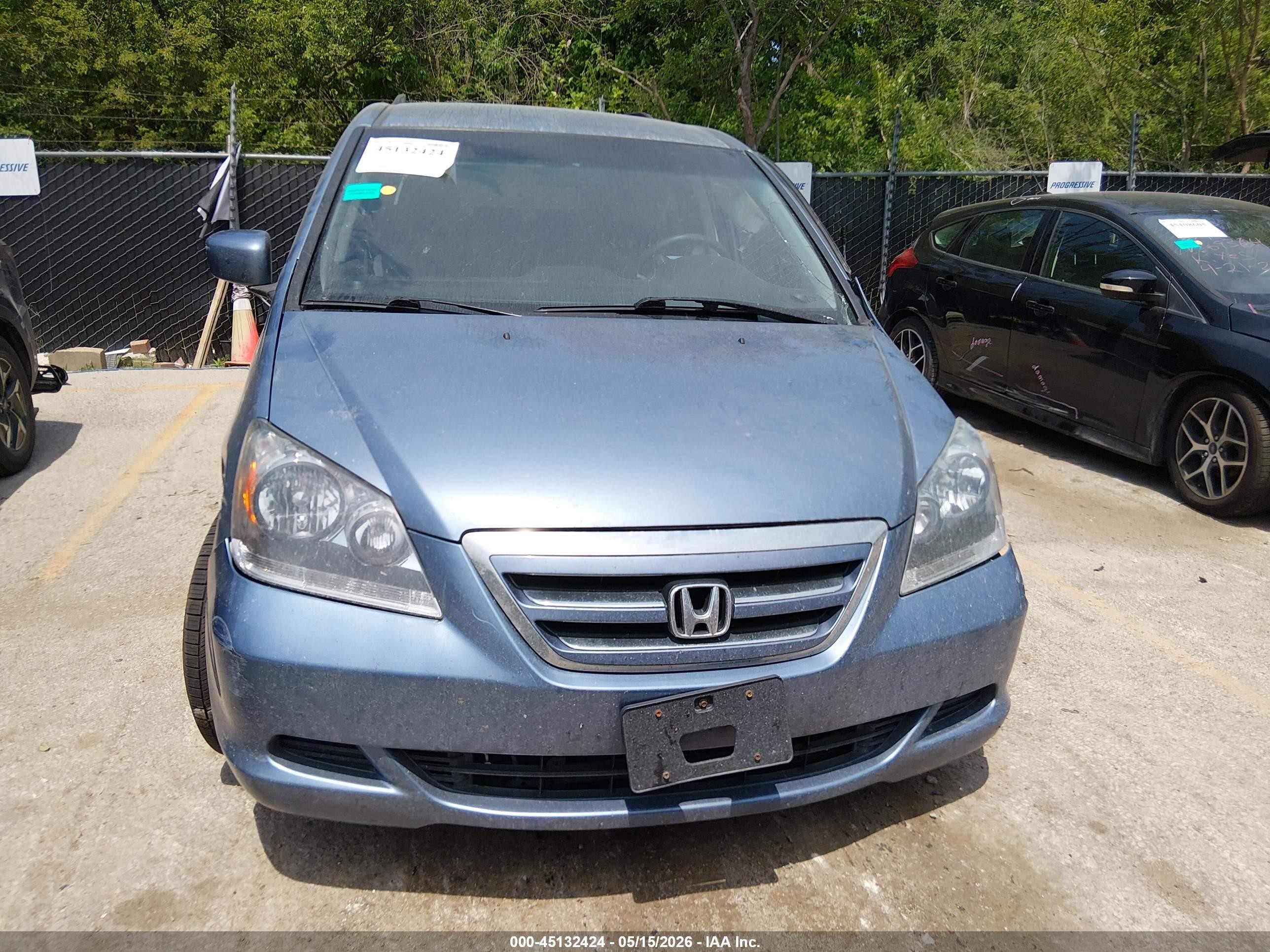 2007 Honda Odyssey Ex Blue vin: 5FNRL38447B078235