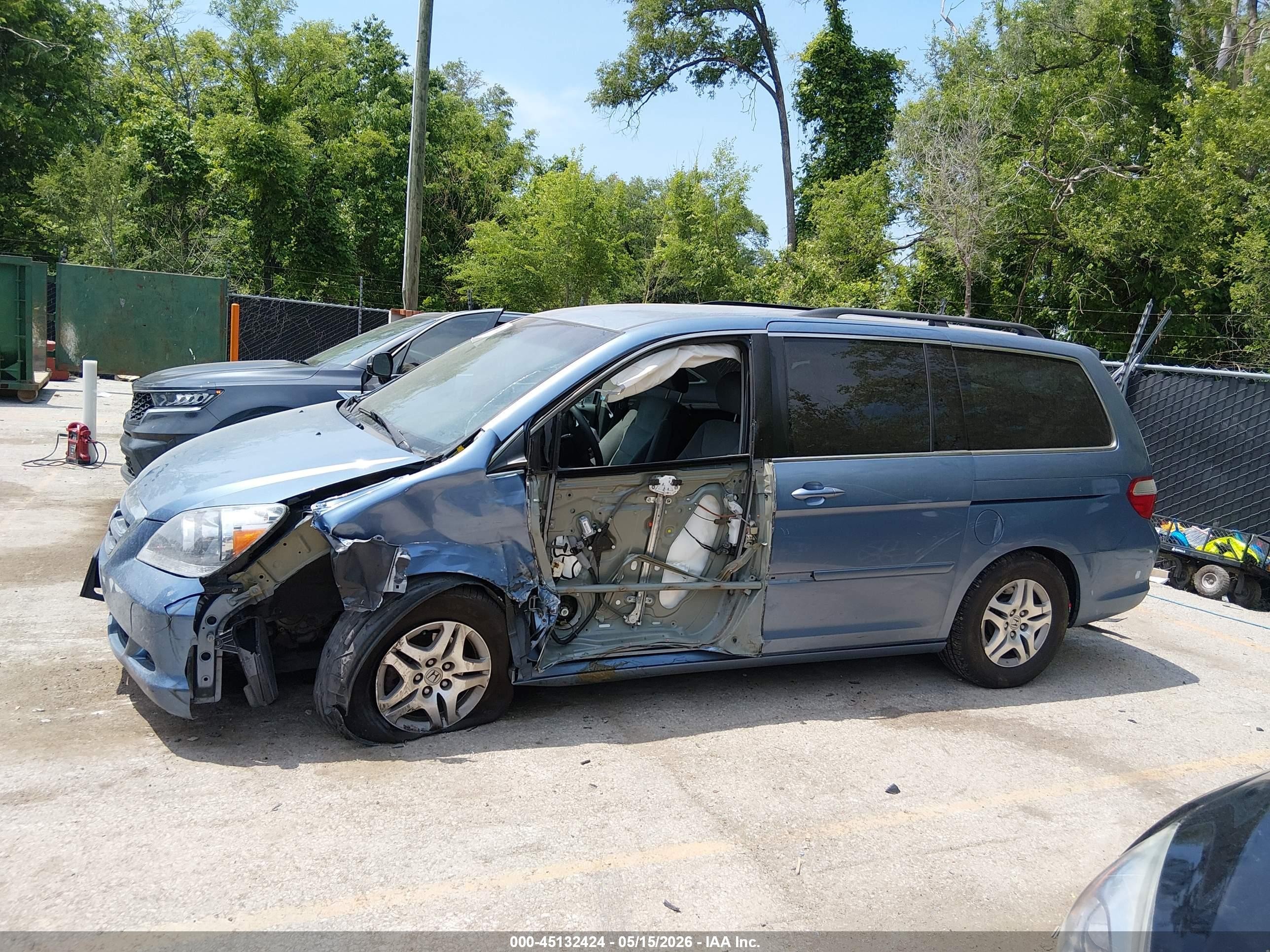 2007 Honda Odyssey Ex Blue vin: 5FNRL38447B078235