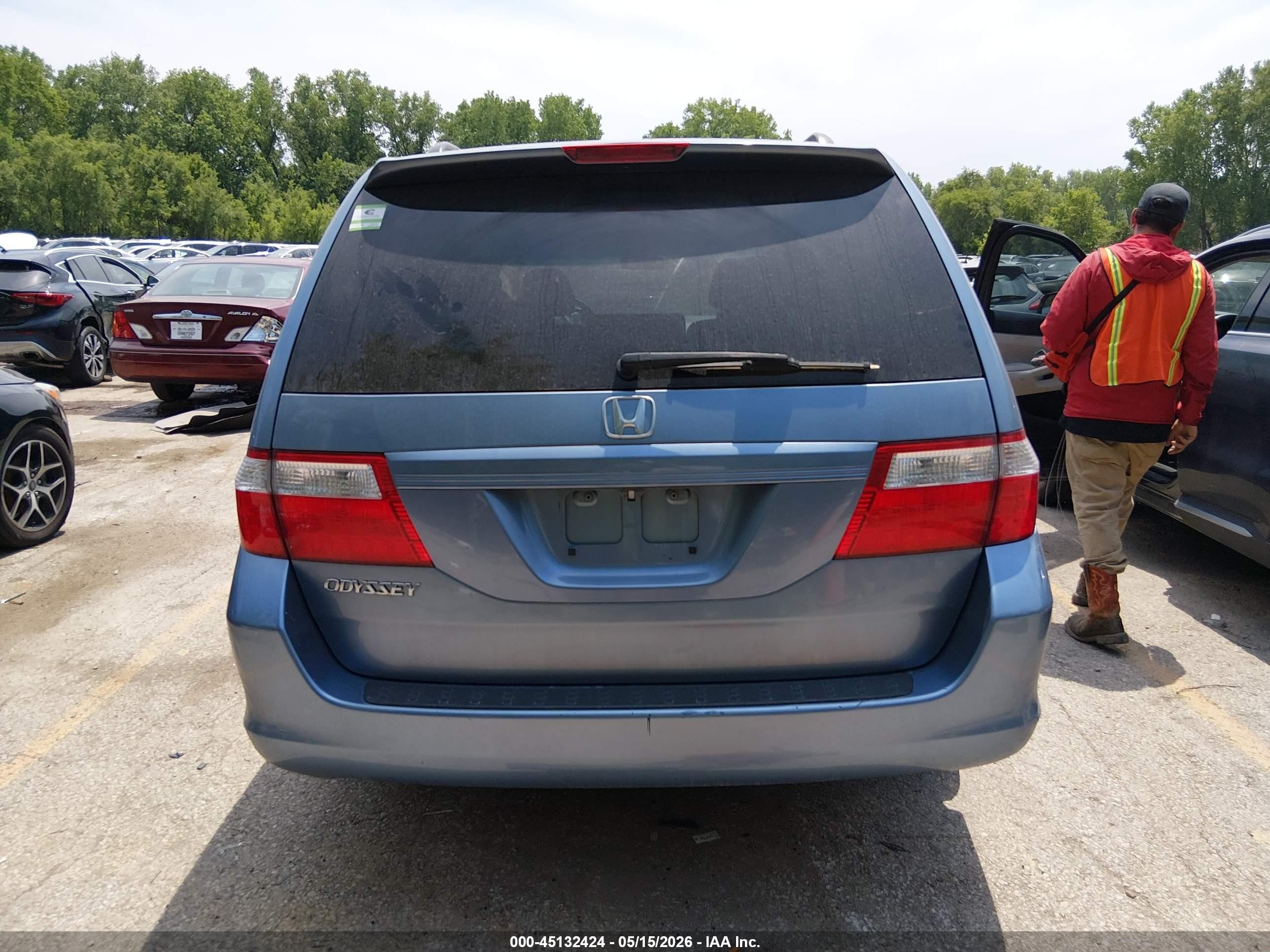 2007 Honda Odyssey Ex Blue vin: 5FNRL38447B078235
