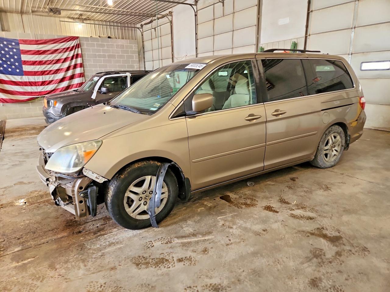 2007 Honda Odyssey Ex Tan vin: 5FNRL38447B092622