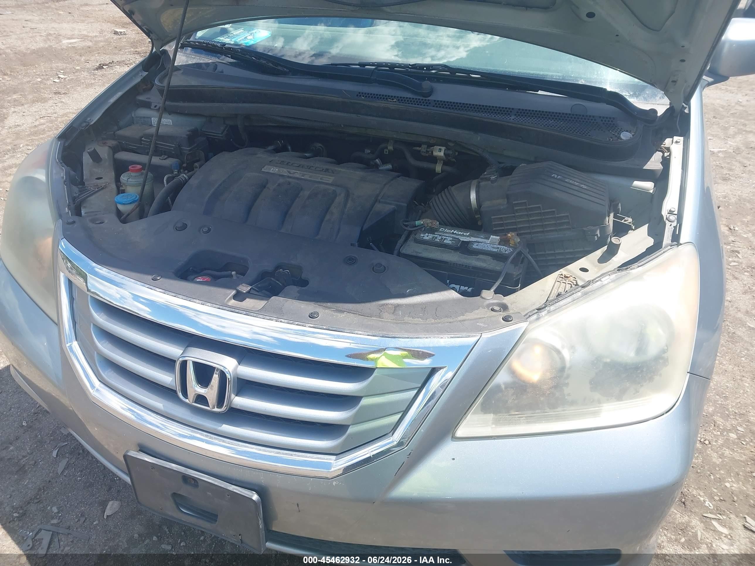 2008 Honda Odyssey Ex Серебряный vin: 5FNRL38448B090192