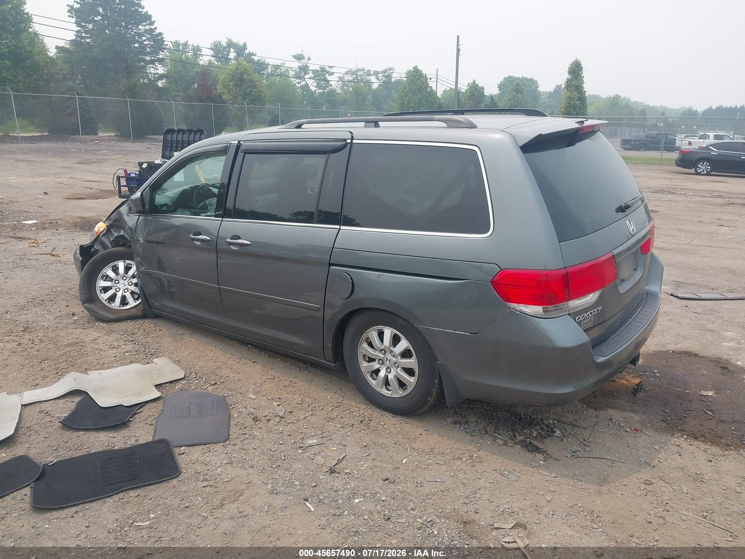 2008 Honda Odyssey Ex Gray vin: 5FNRL38448B407386