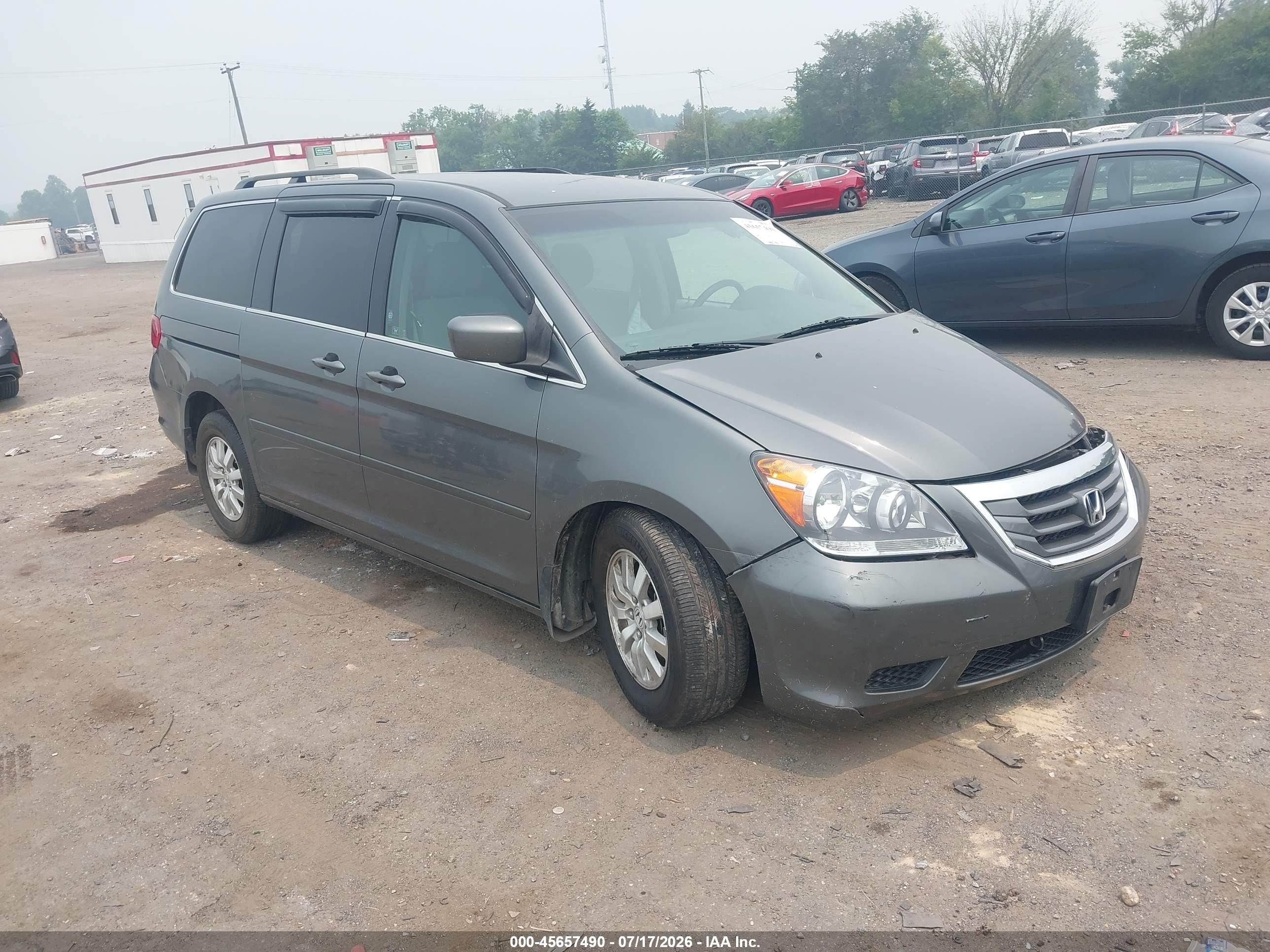 2008 Honda Odyssey Ex Gray vin: 5FNRL38448B407386