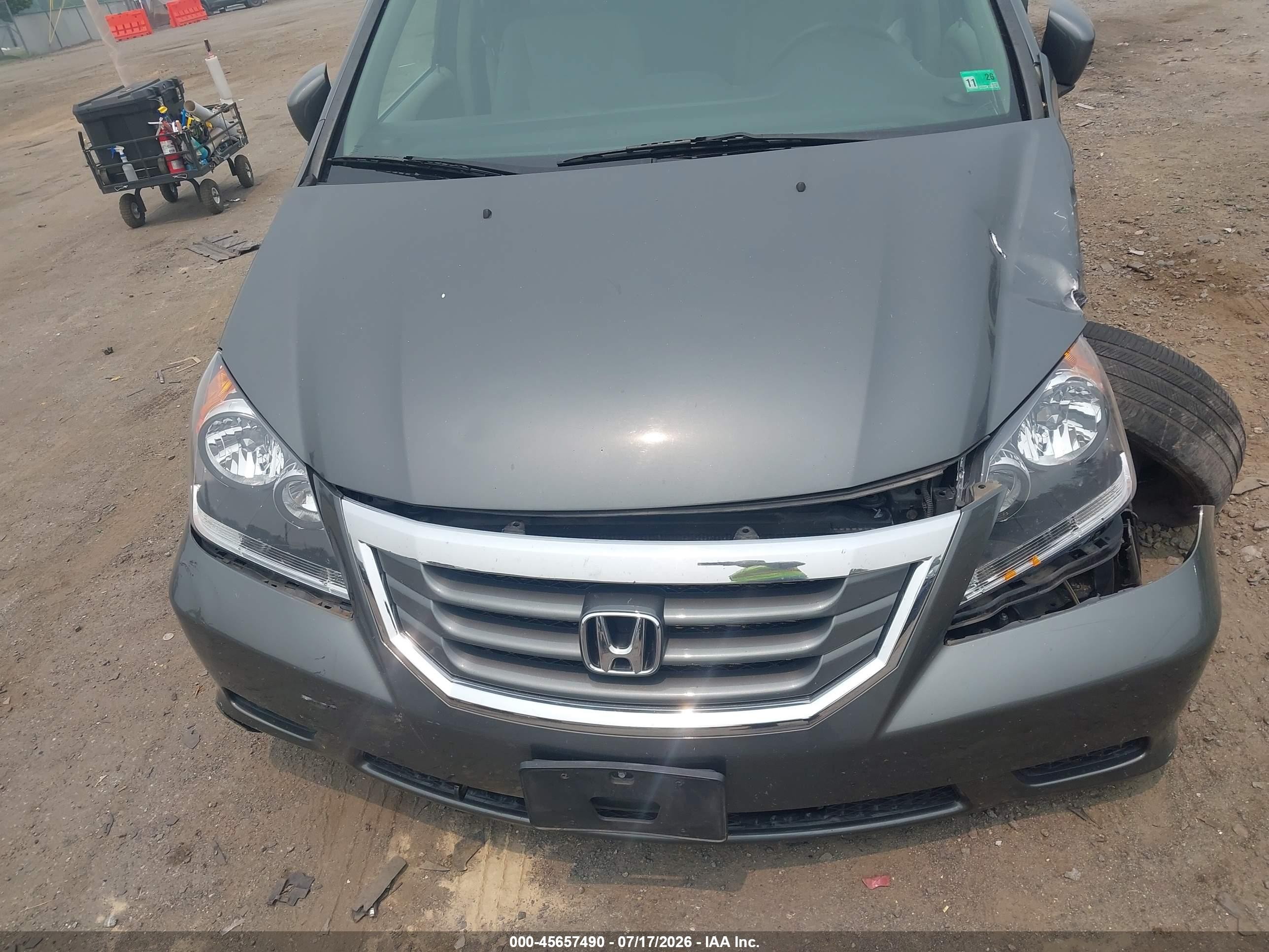 2008 Honda Odyssey Ex Gray vin: 5FNRL38448B407386