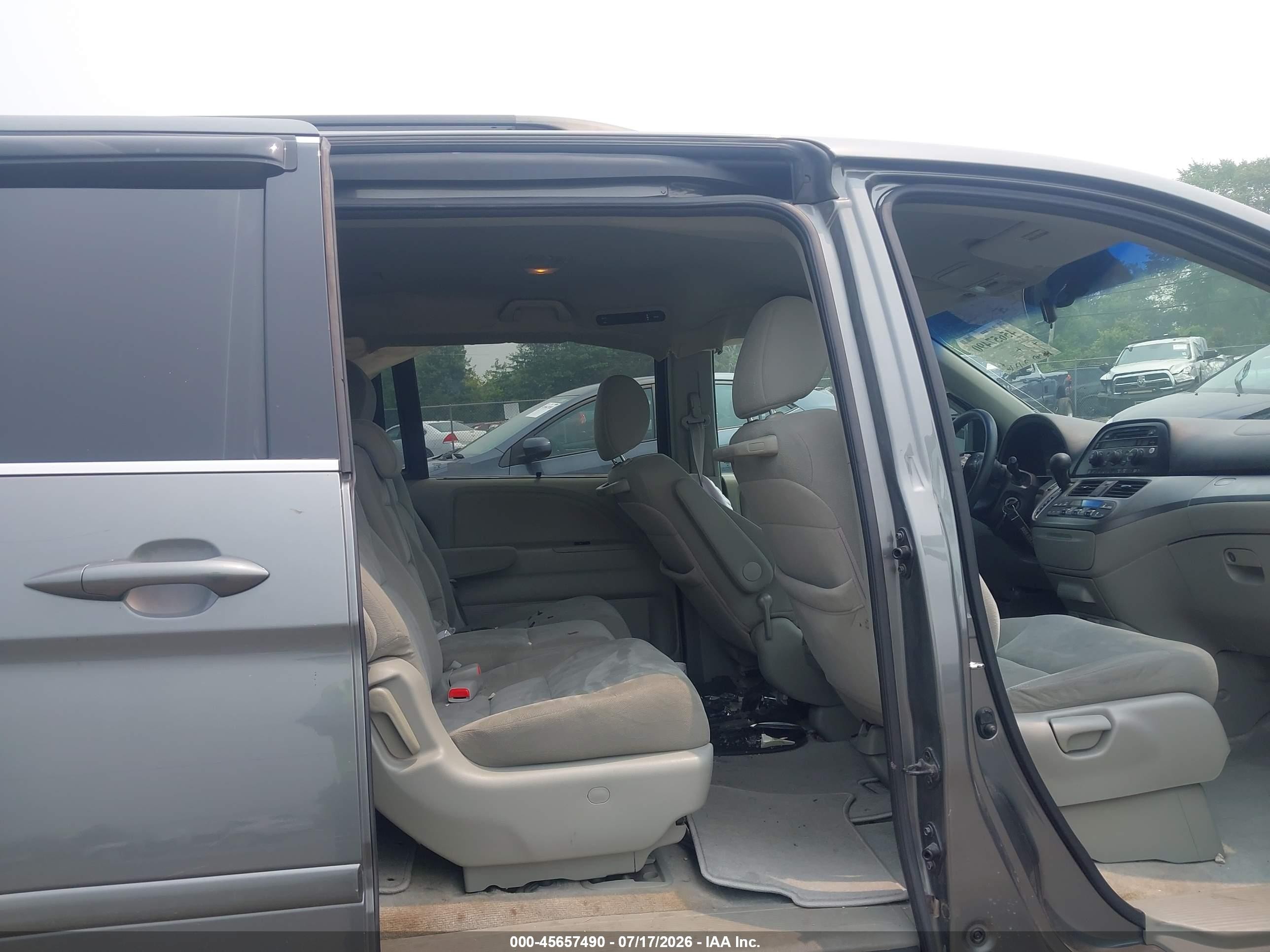 2008 Honda Odyssey Ex Gray vin: 5FNRL38448B407386
