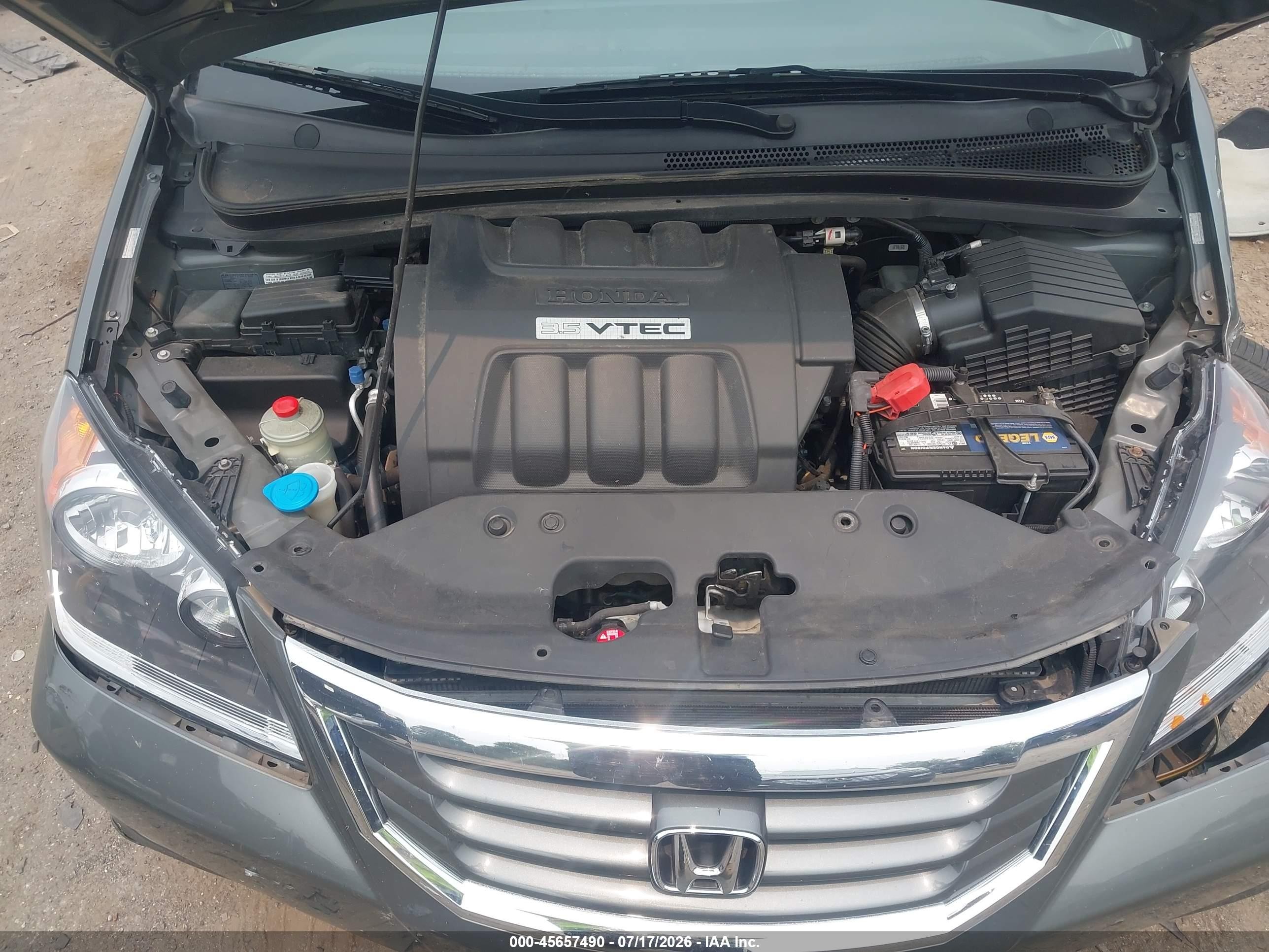 2008 Honda Odyssey Ex Gray vin: 5FNRL38448B407386