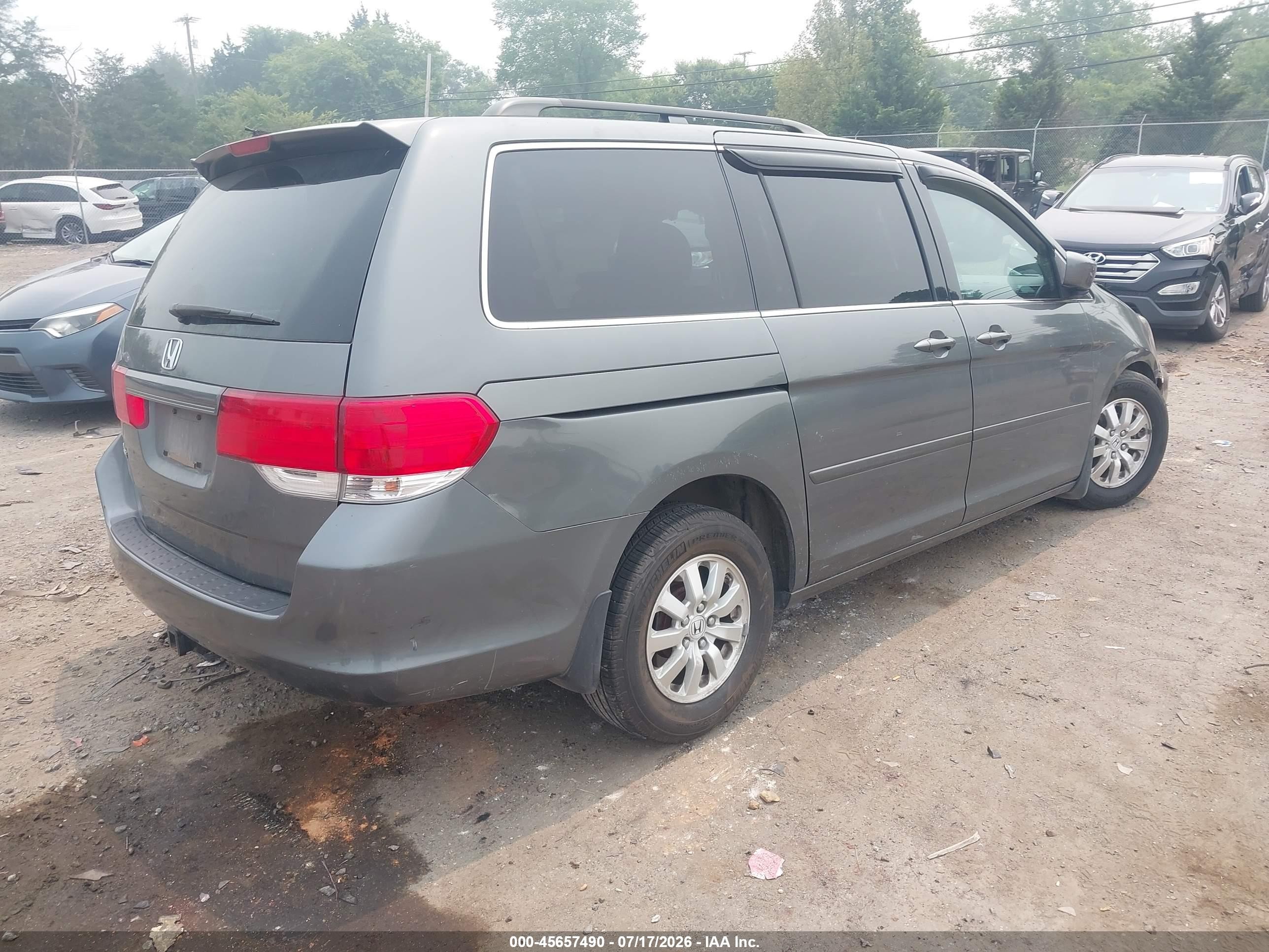 2008 Honda Odyssey Ex Gray vin: 5FNRL38448B407386