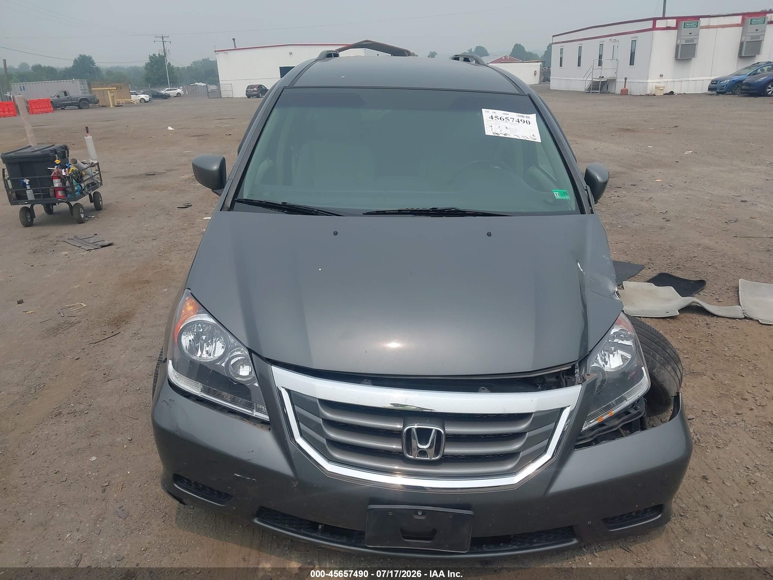 2008 Honda Odyssey Ex Gray vin: 5FNRL38448B407386