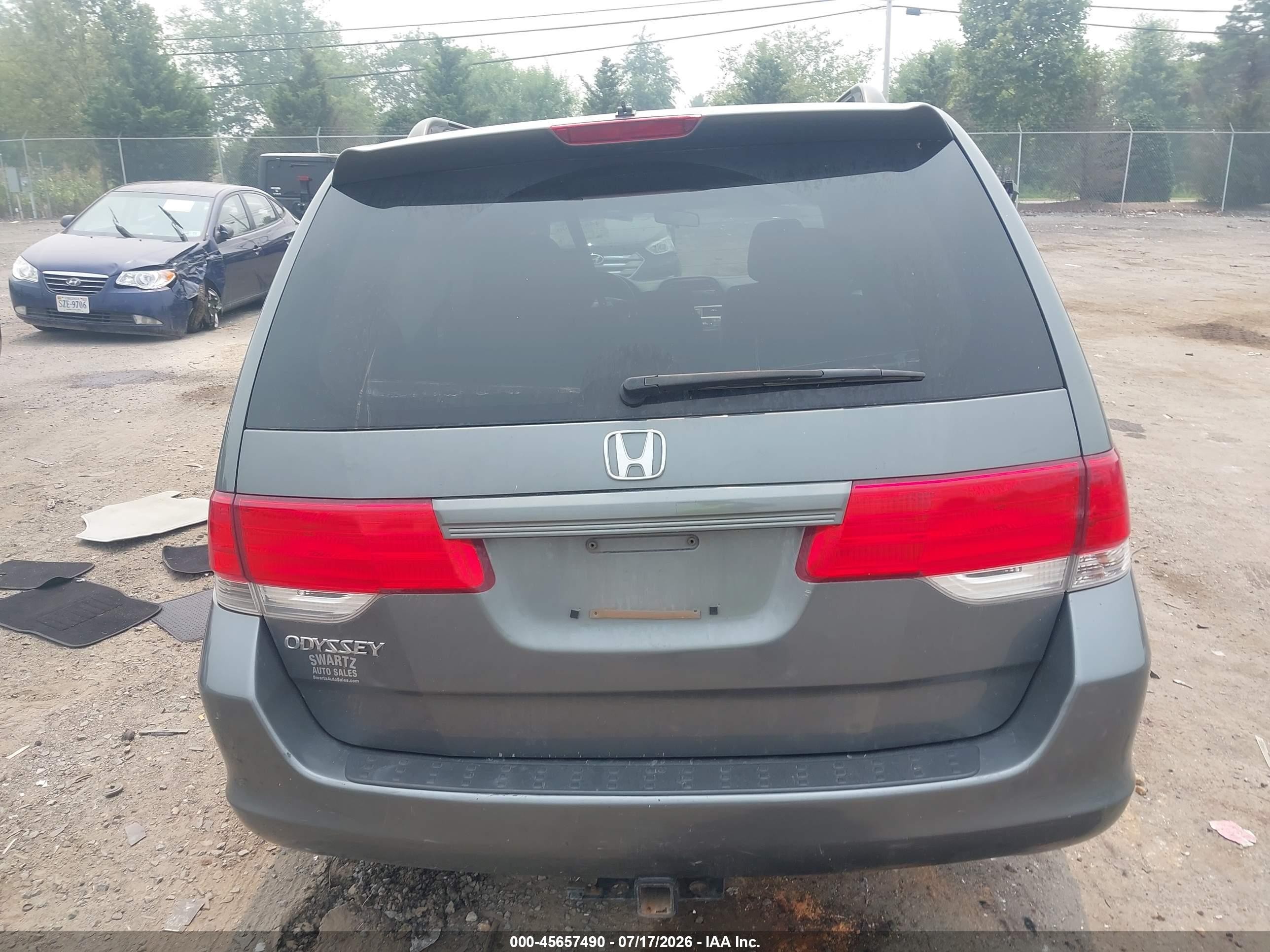 2008 Honda Odyssey Ex Gray vin: 5FNRL38448B407386
