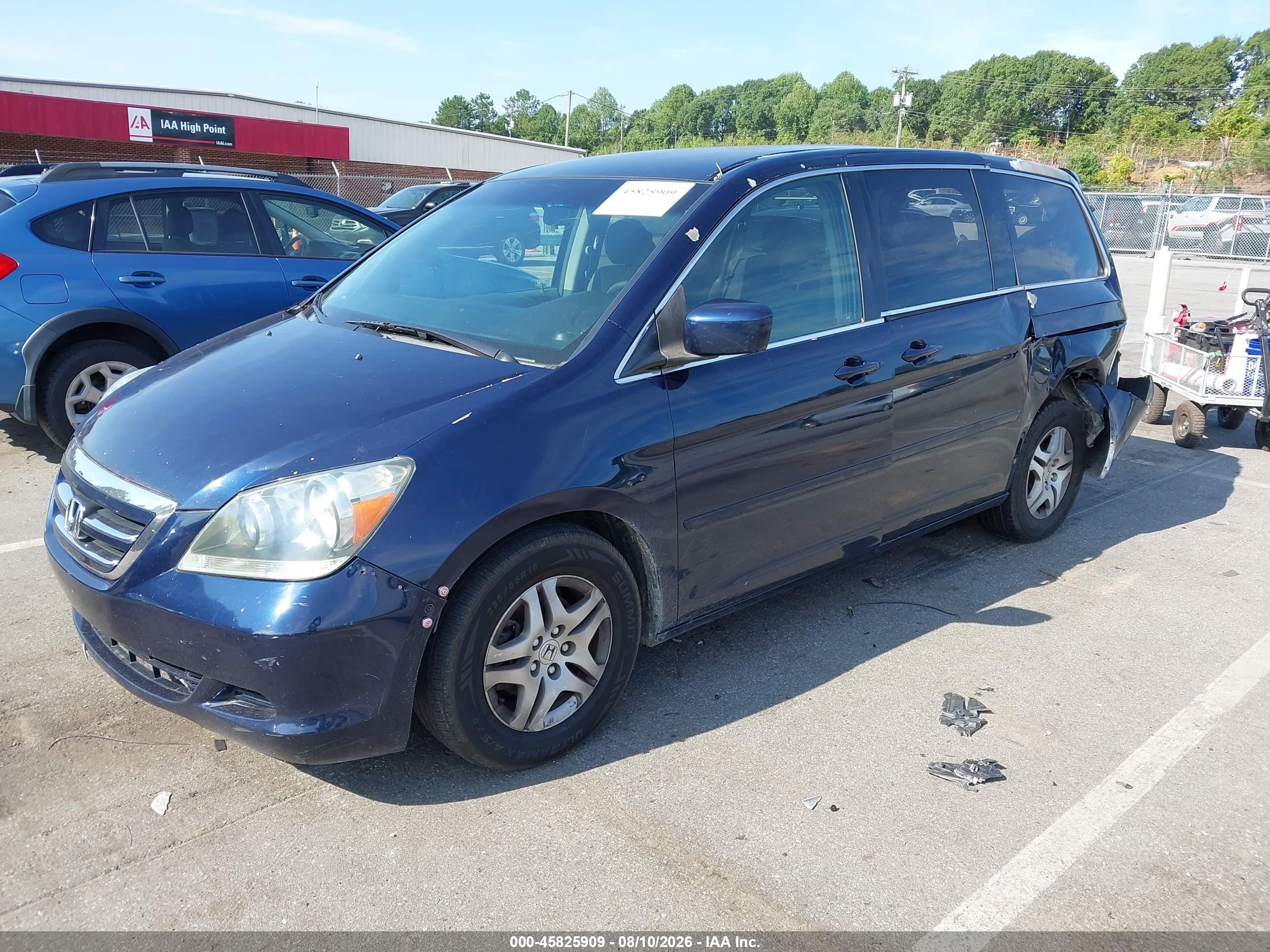 2005 Honda Odyssey Ex Blue vin: 5FNRL38455B081173