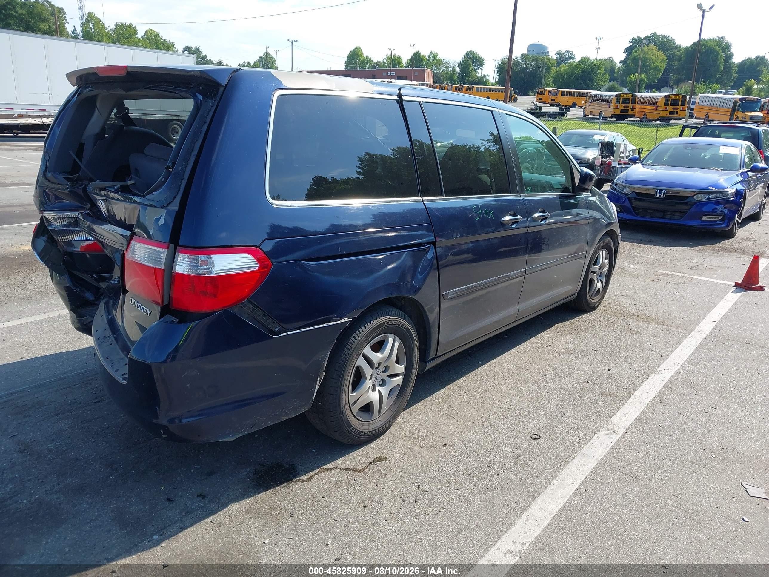 2005 Honda Odyssey Ex Blue vin: 5FNRL38455B081173