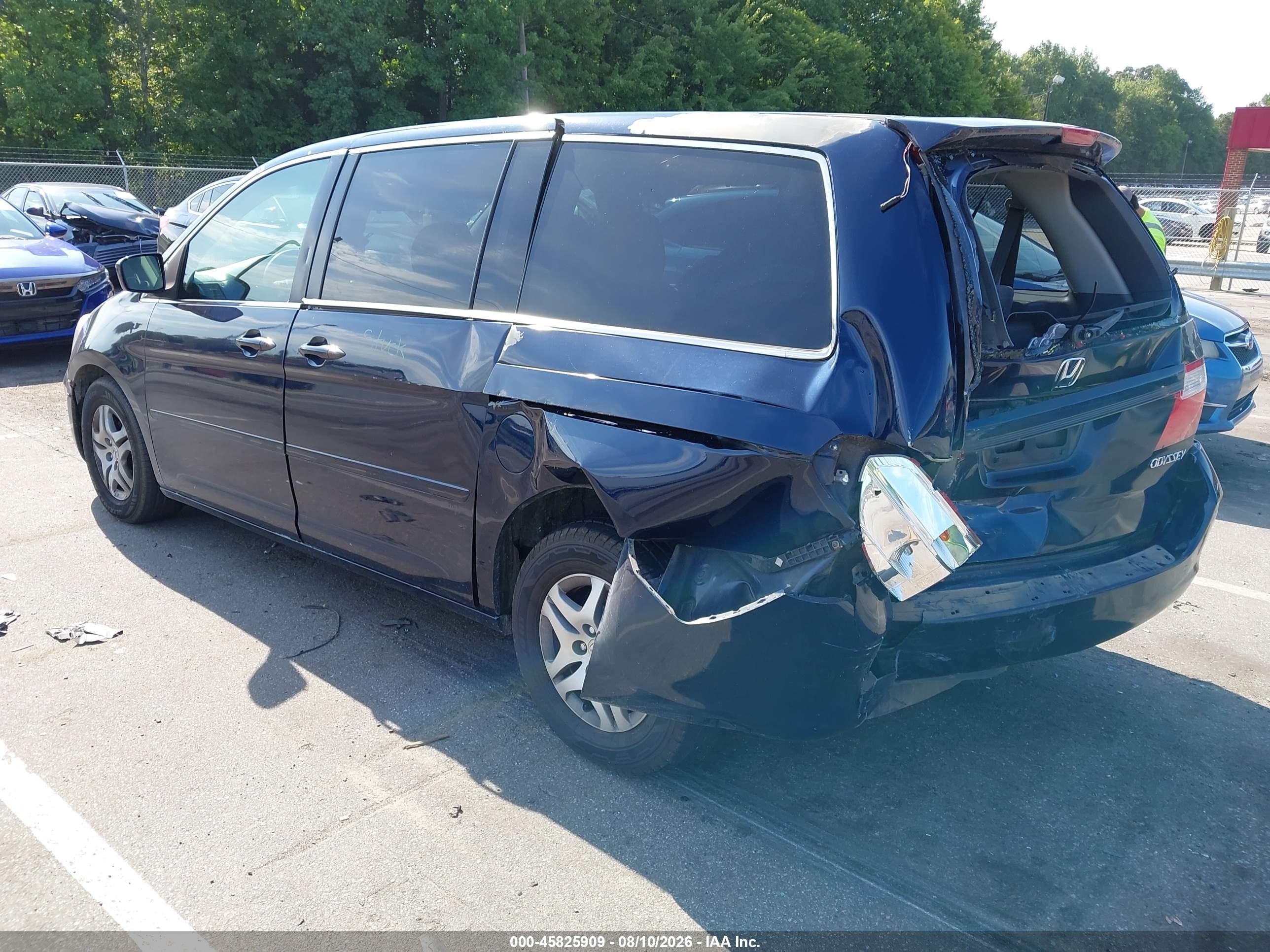 2005 Honda Odyssey Ex Blue vin: 5FNRL38455B081173