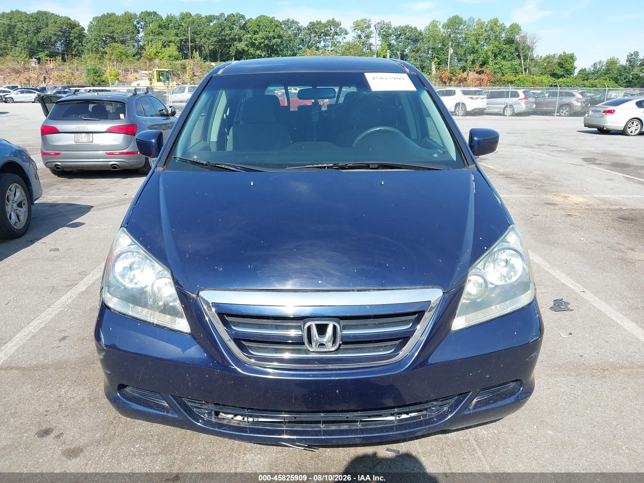 2005 Honda Odyssey Ex Blue vin: 5FNRL38455B081173