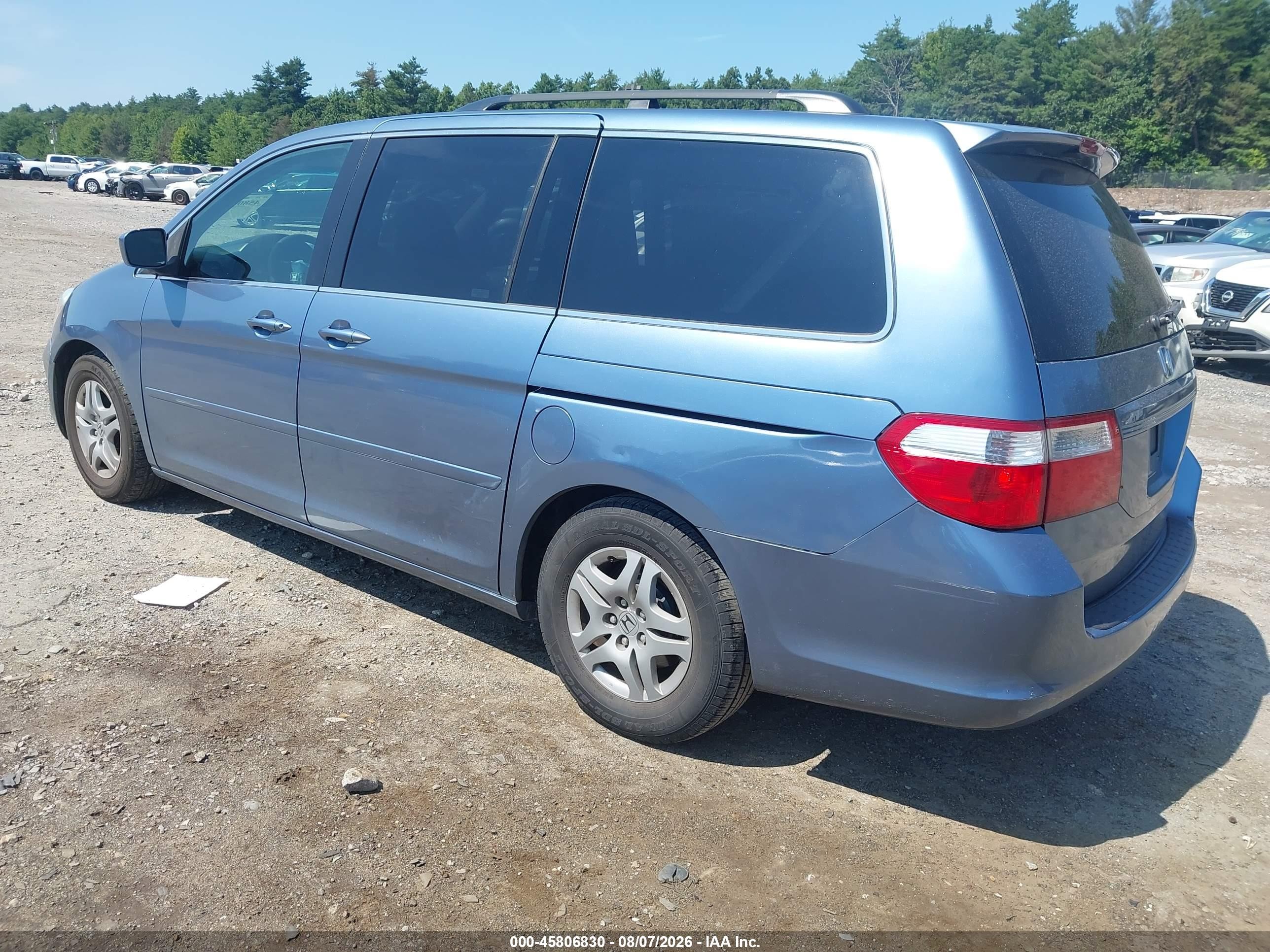 2006 Honda Odyssey Ex Blue vin: 5FNRL38456B021816