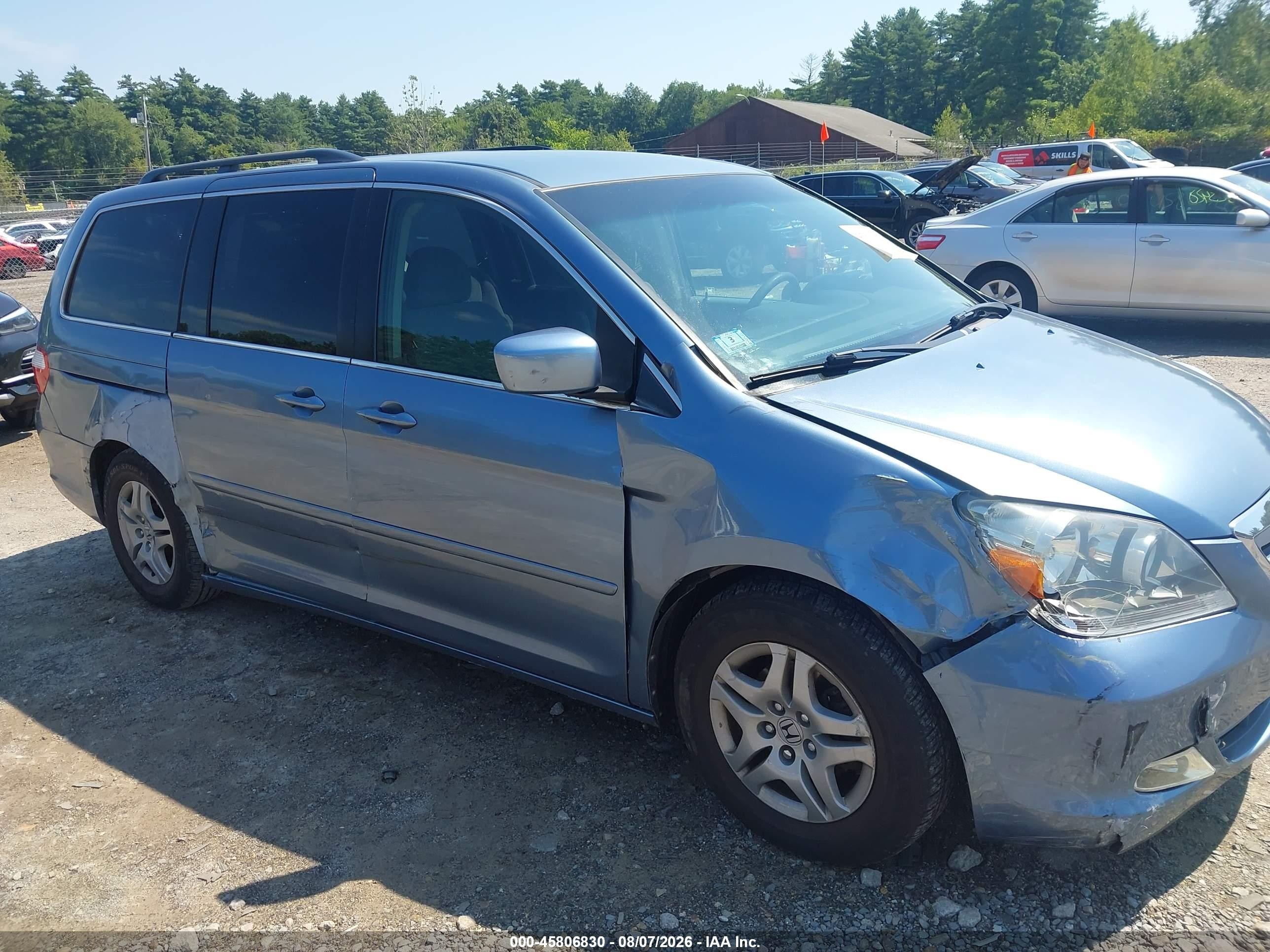 2006 Honda Odyssey Ex Blue vin: 5FNRL38456B021816