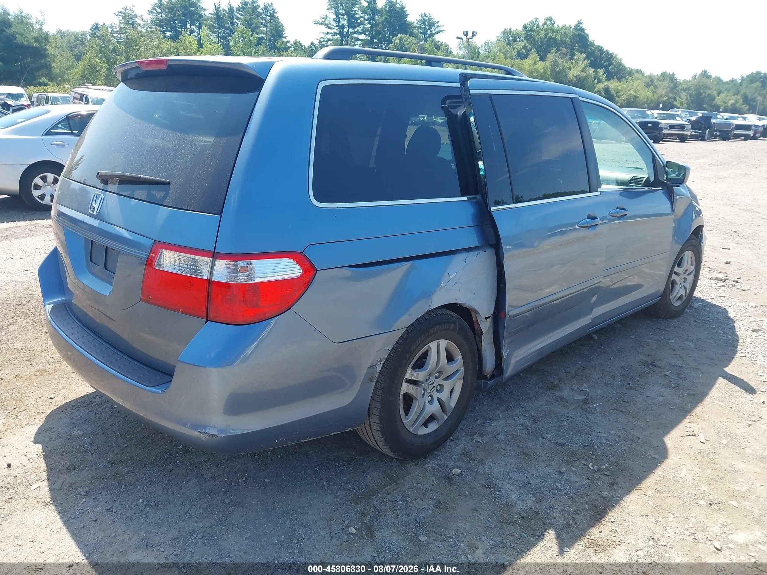2006 Honda Odyssey Ex Blue vin: 5FNRL38456B021816