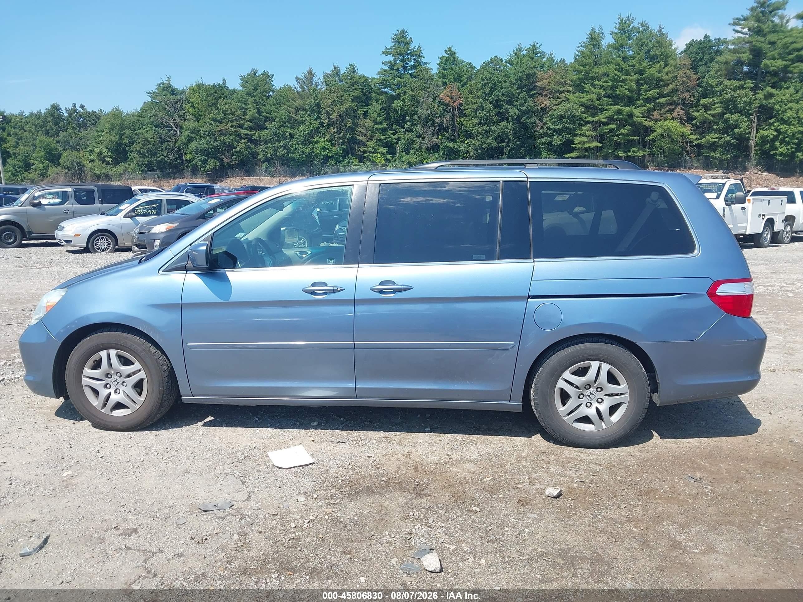 2006 Honda Odyssey Ex Blue vin: 5FNRL38456B021816