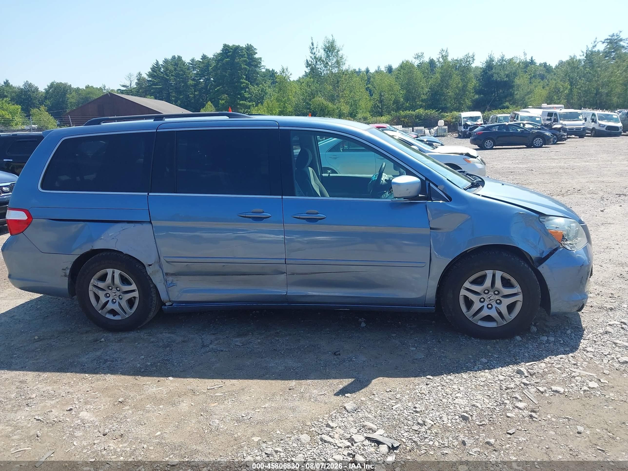 2006 Honda Odyssey Ex Blue vin: 5FNRL38456B021816