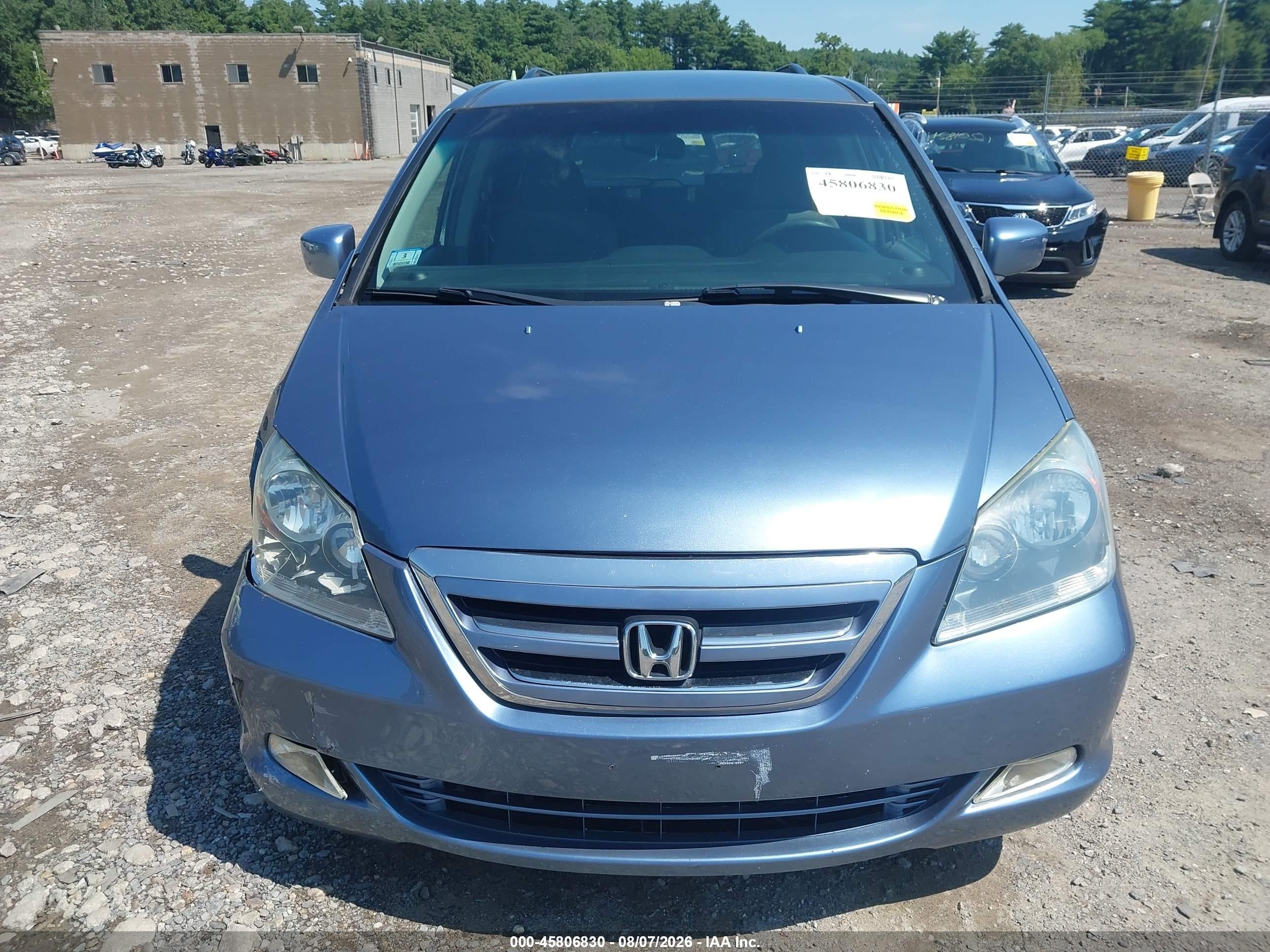 2006 Honda Odyssey Ex Blue vin: 5FNRL38456B021816