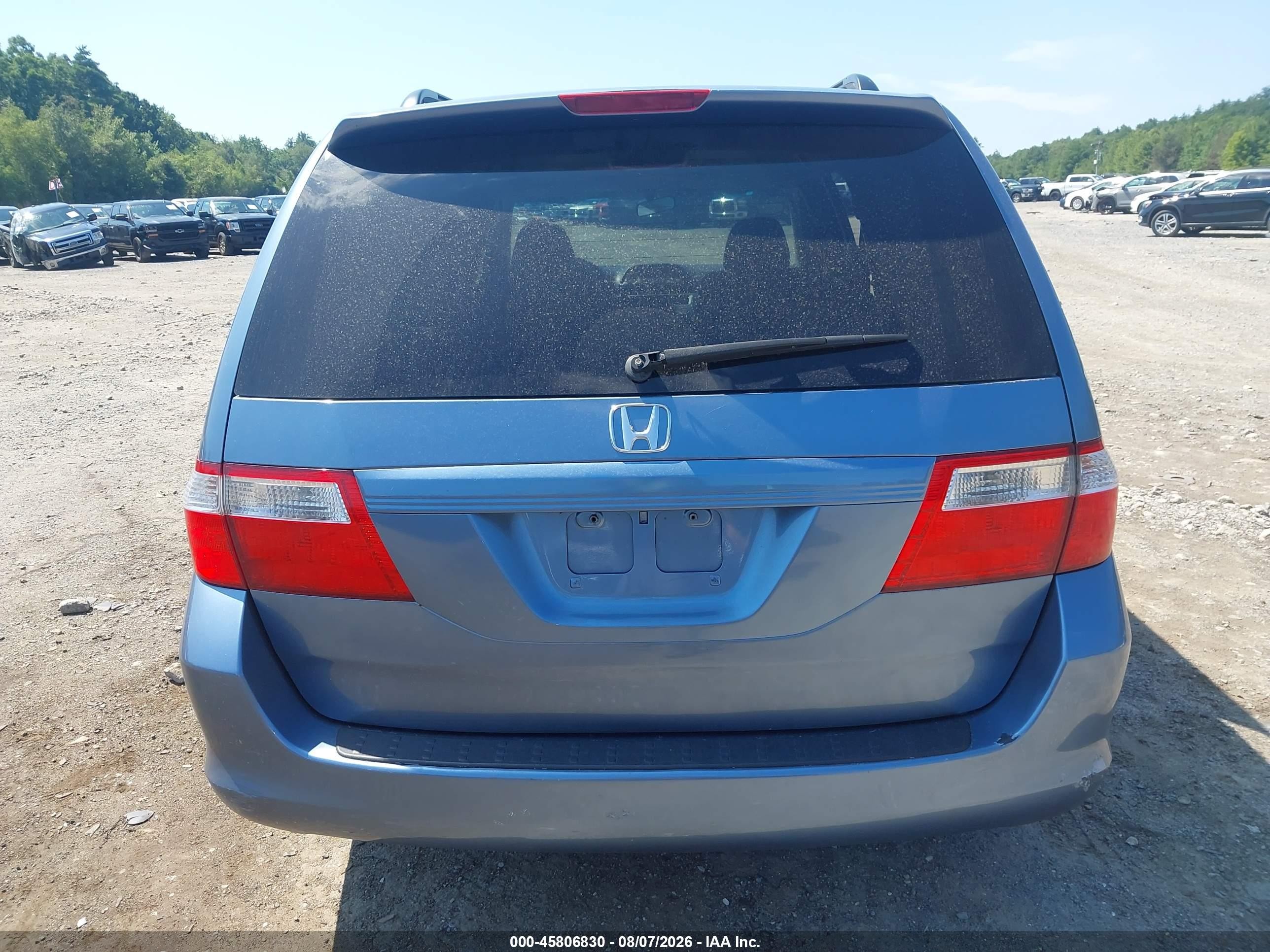 2006 Honda Odyssey Ex Blue vin: 5FNRL38456B021816