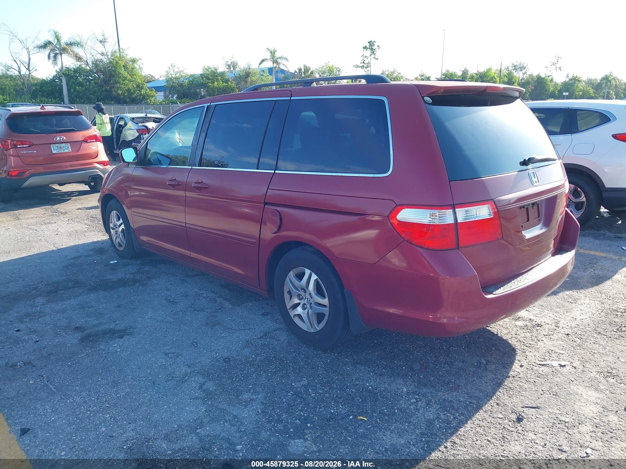 2006 Honda Odyssey Ex Red vin: 5FNRL38456B428776