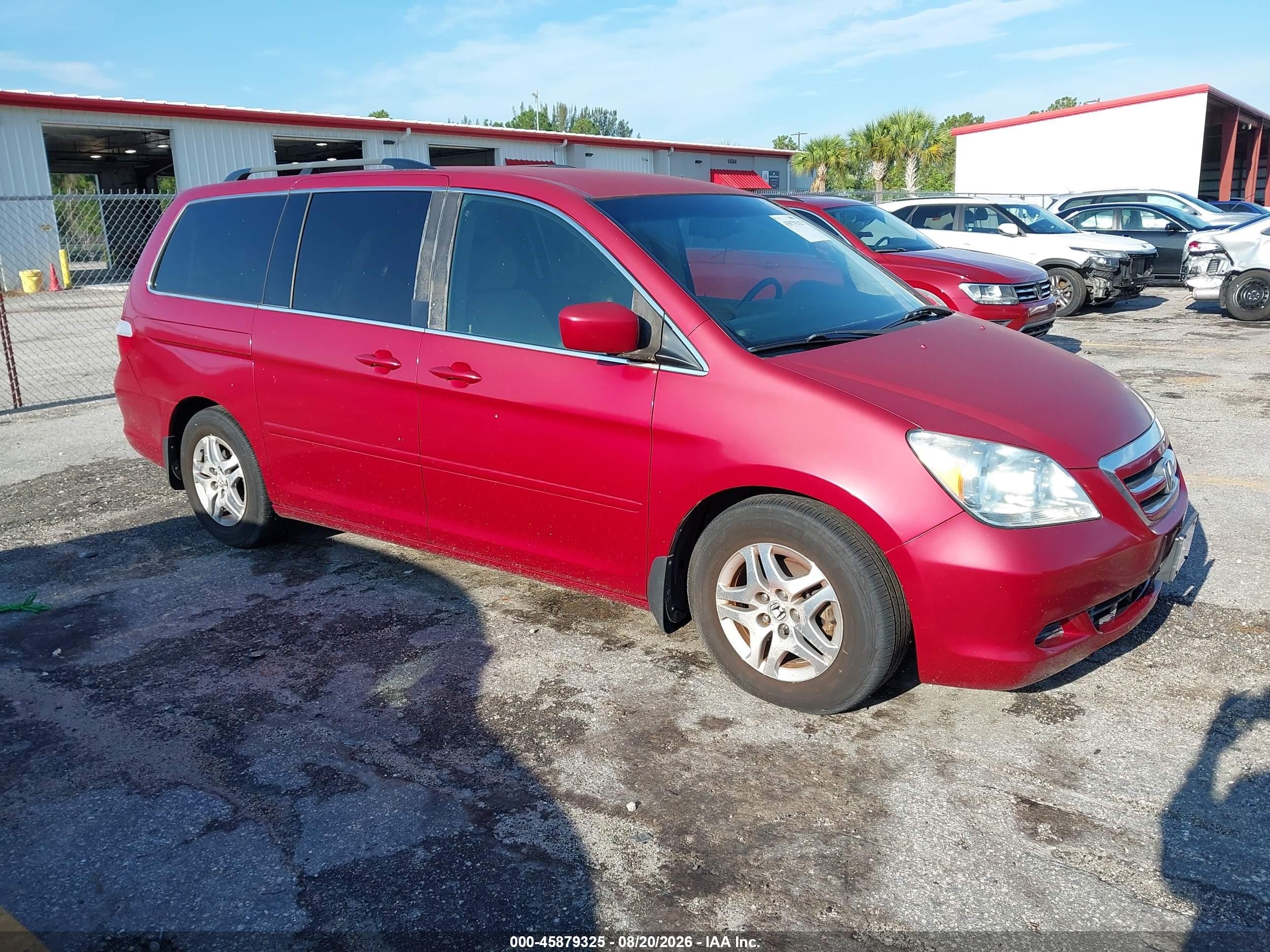 2006 Honda Odyssey Ex Red vin: 5FNRL38456B428776